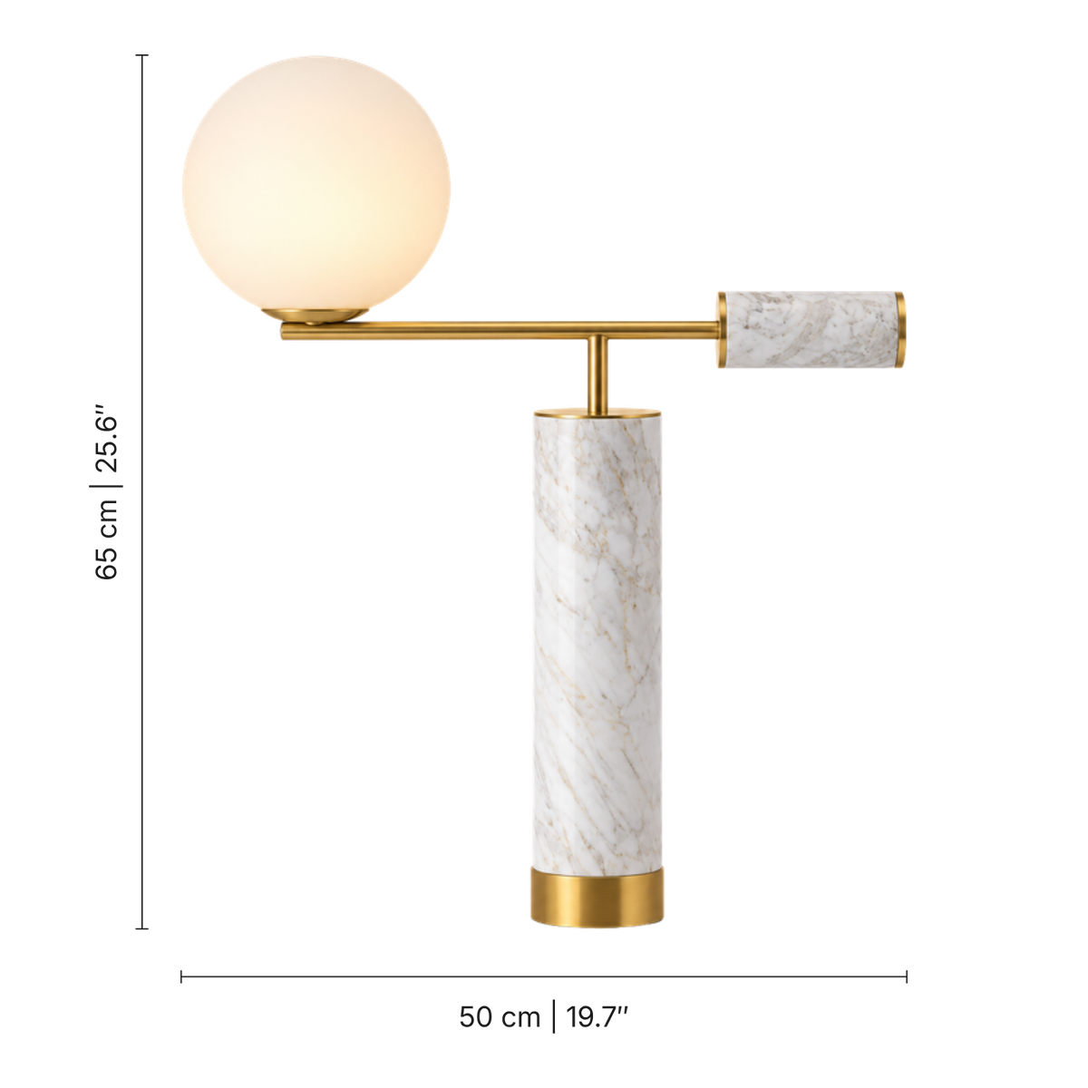 Aether kunstnerisk bordlampe i marmor