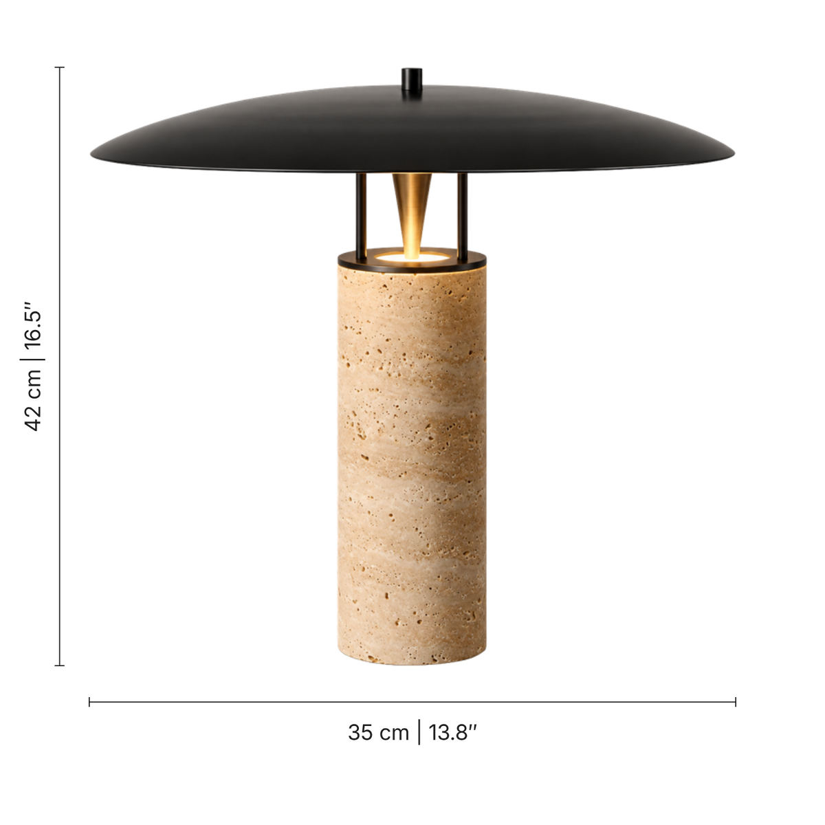 Calypso Travertine Table Lamp