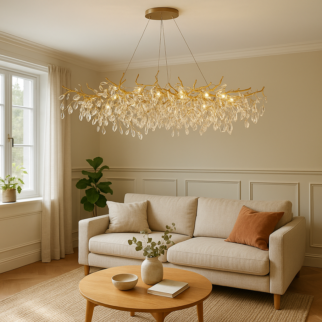 Glaslysekrone i fransk stil