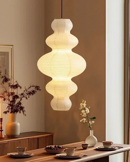 Wielowarstwowa lampa wisząca z papieru ryżowego