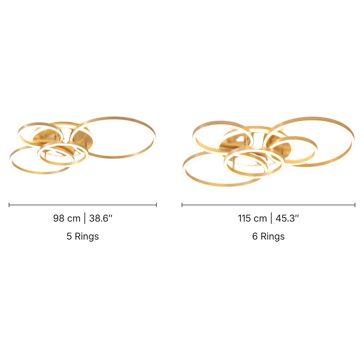 Randale's Gold Ceiling Light With Remote Dimmer