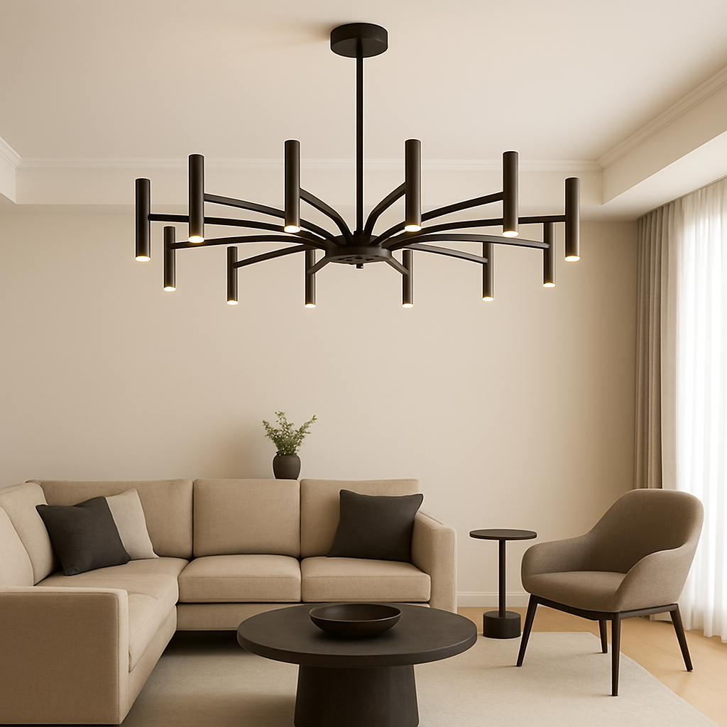 Lustre contemporain à 12 branches
