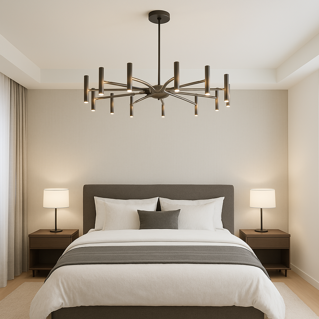 Lustre contemporain à 12 branches