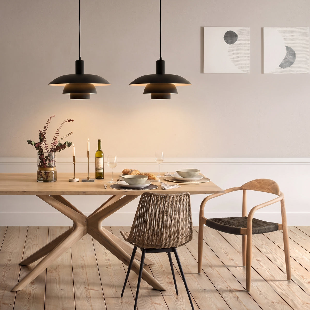 2-Head Irda's Danish Pendant Light