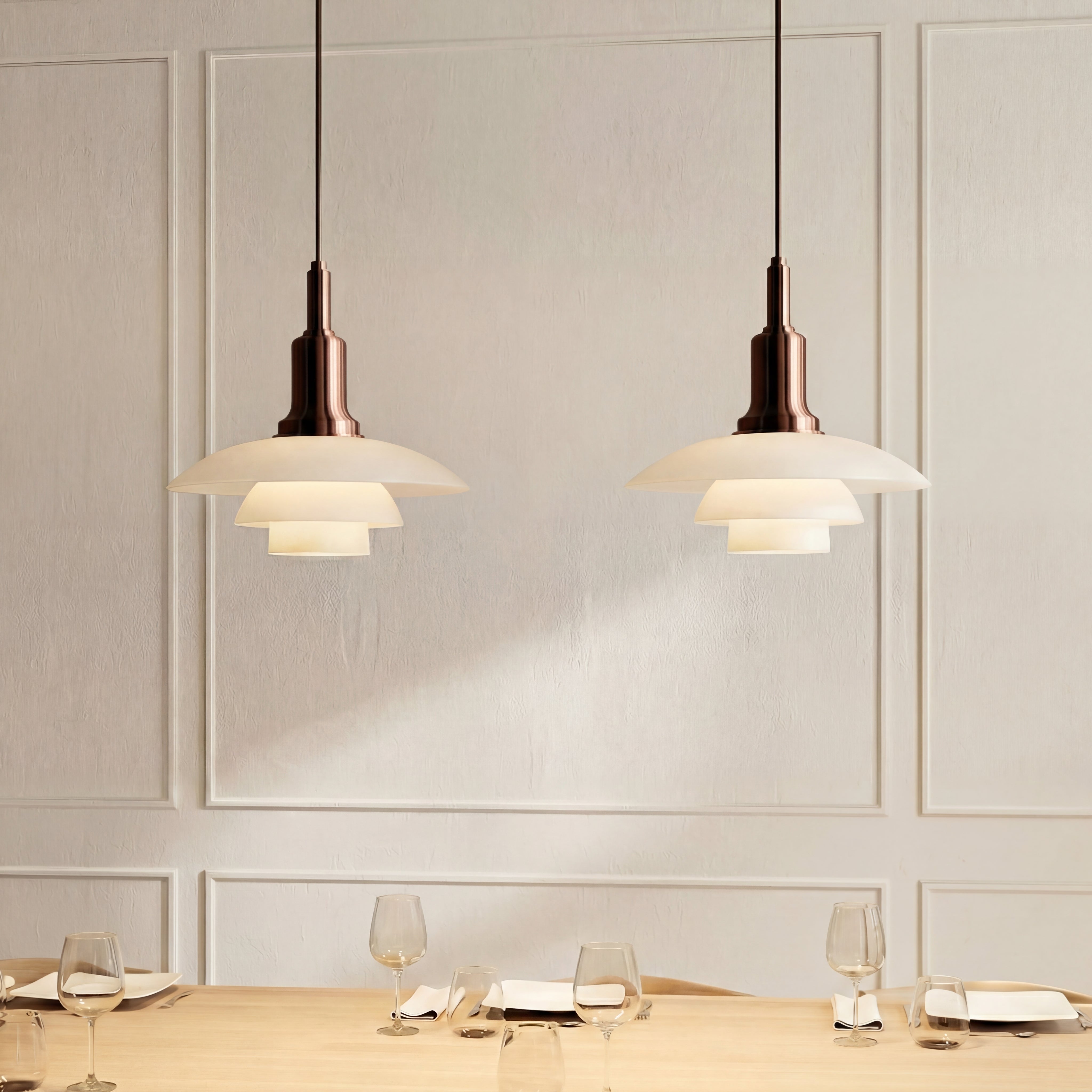 Suspension design danoise à 2/3 têtes