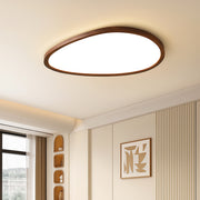 Ultra Thin Dark Wooden Ceiling Light