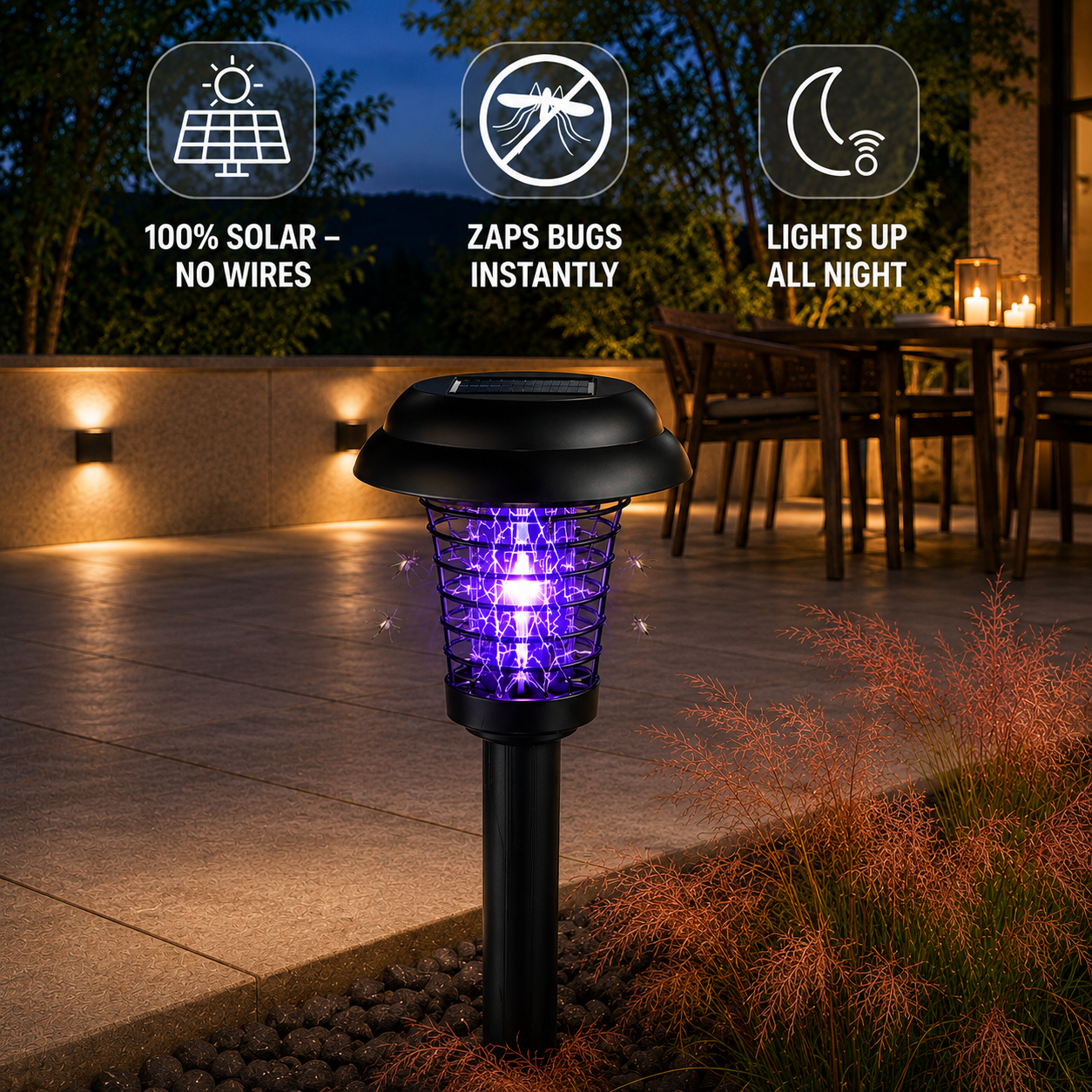 Solar Powered Anti Mosquito Lamp