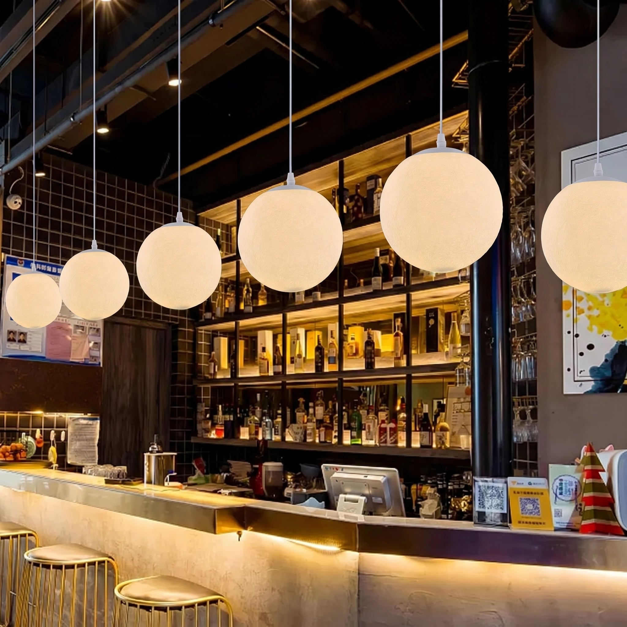Moon Pattern Pendant Light