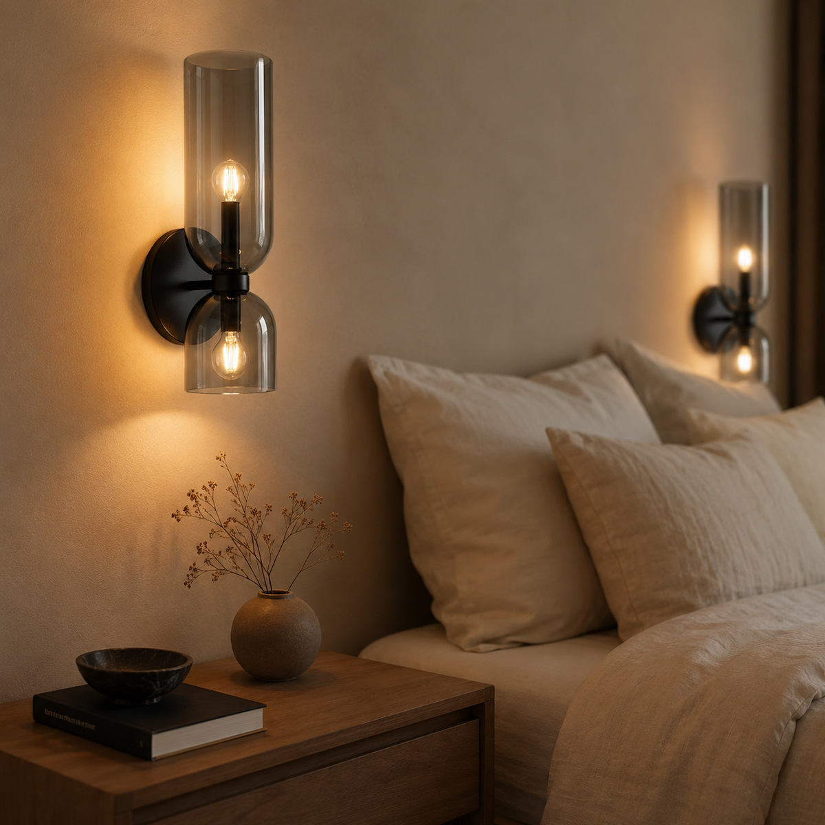 Glass Up And Down Wall Light