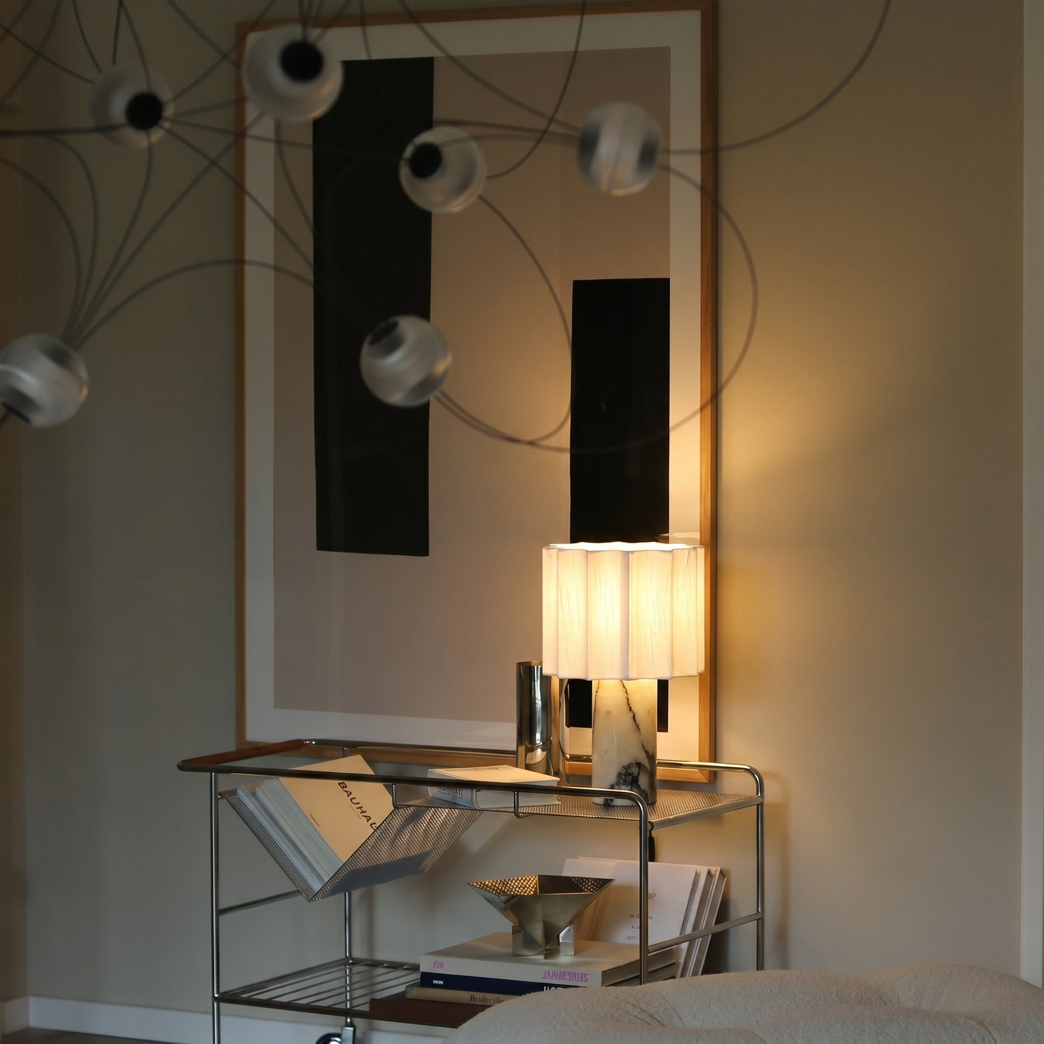 Bordlampe i marmor