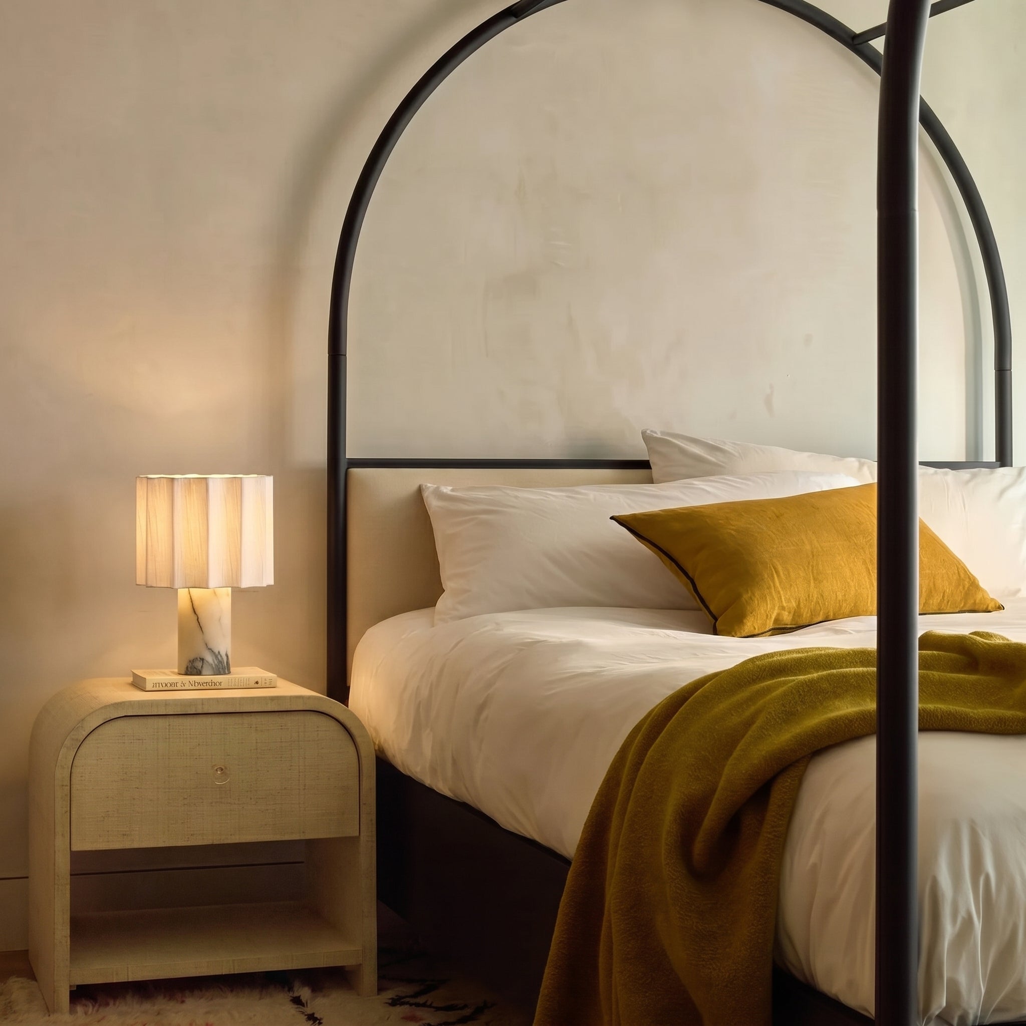 Bordlampe i marmor