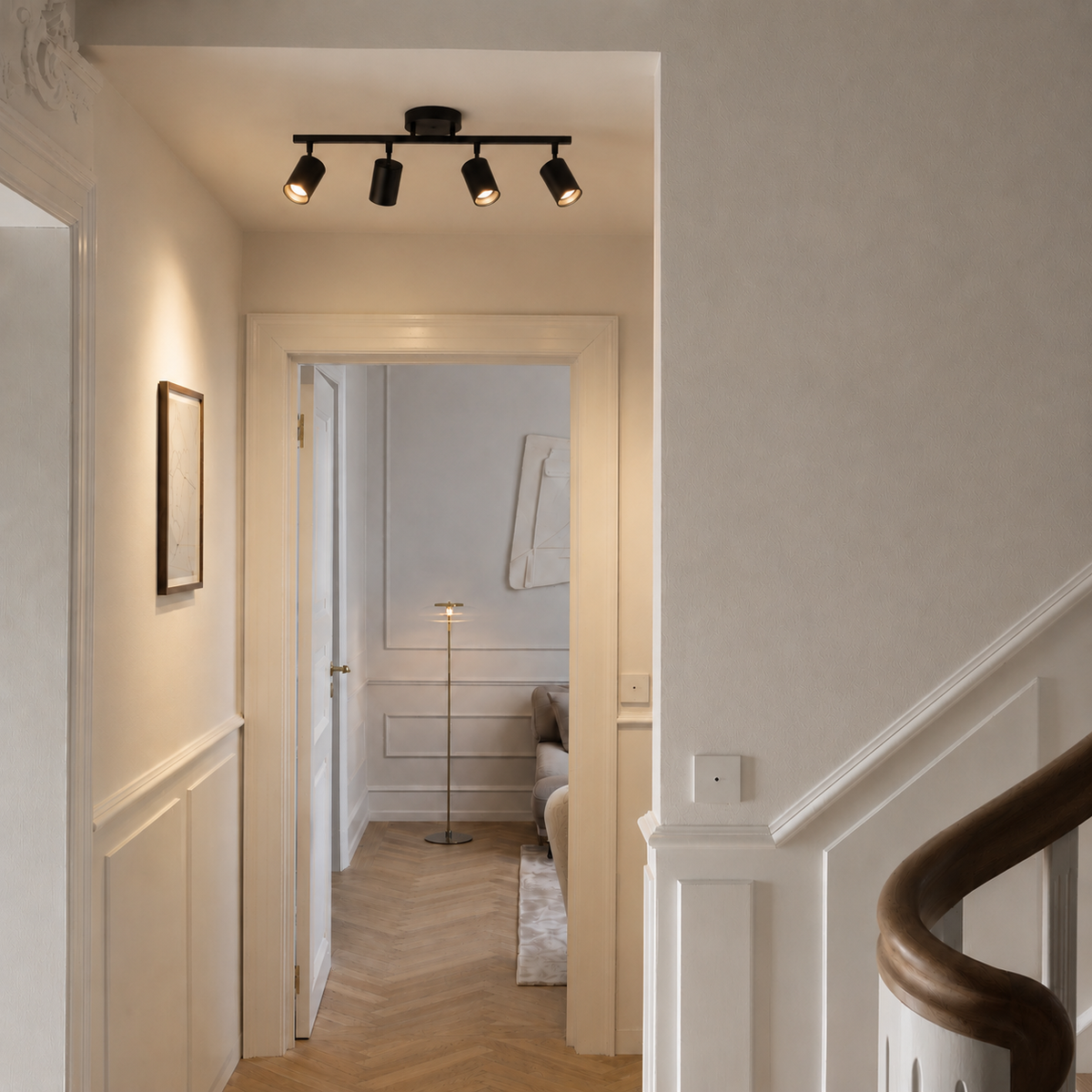 Plafonnier moderne à 4 ampoules