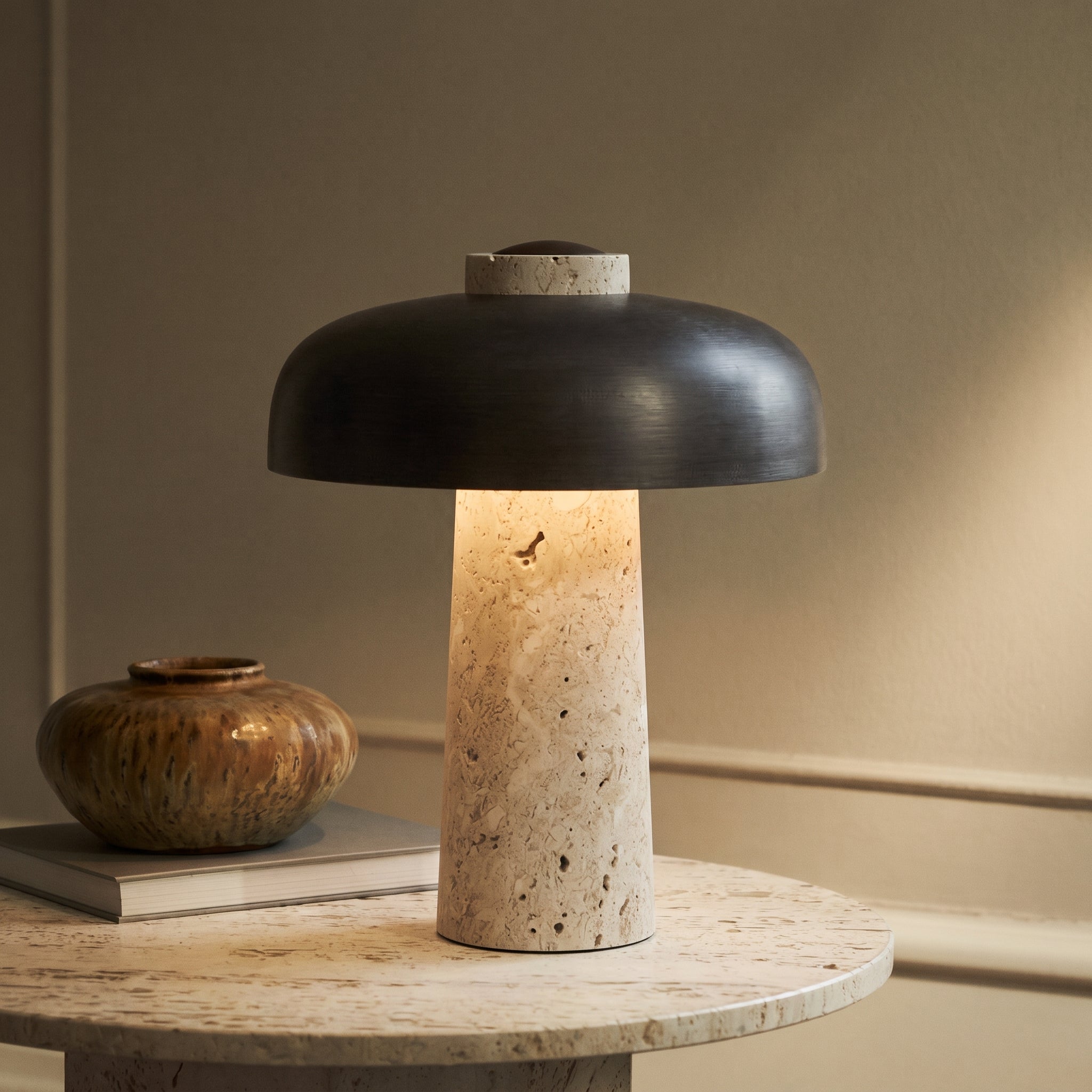 Travertine Designer Table Lamp