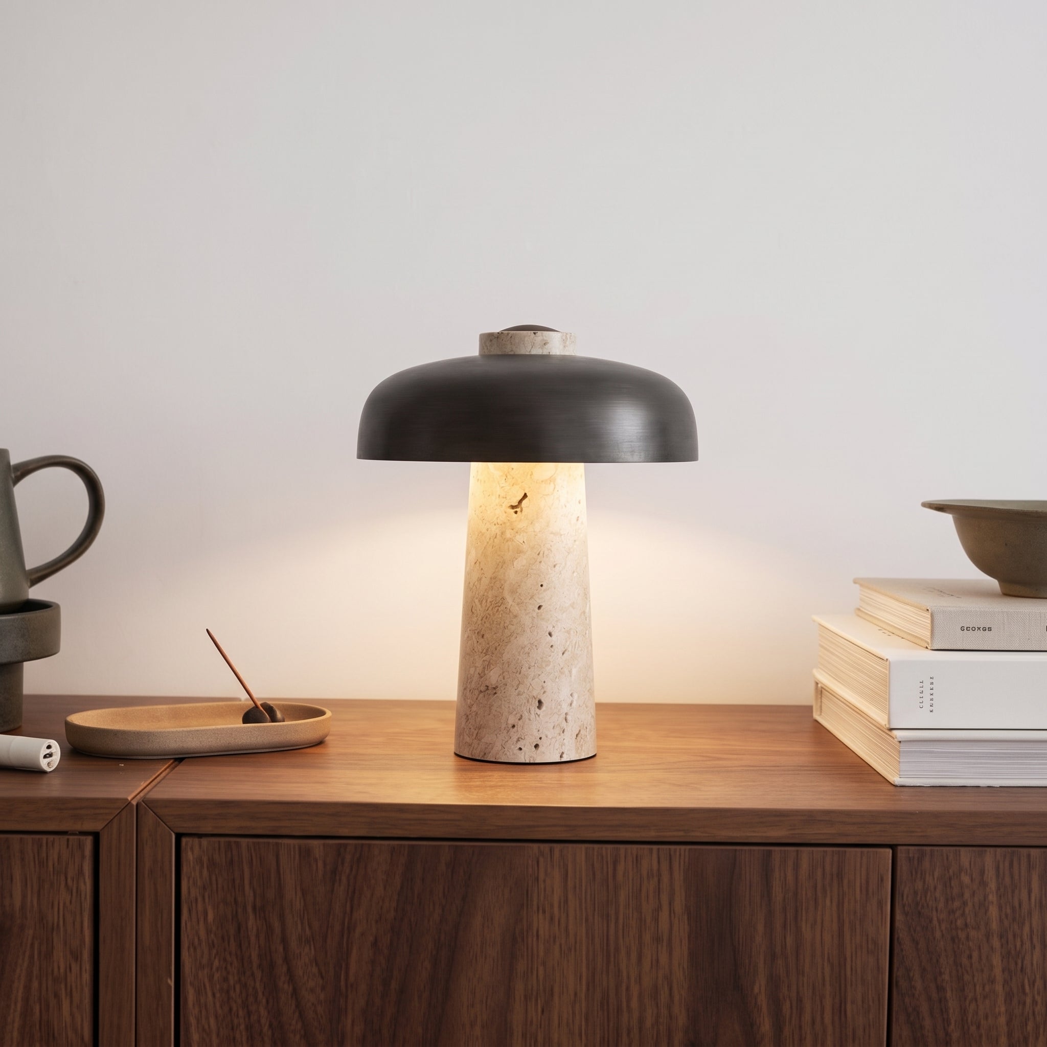 Travertine Designer Table Lamp