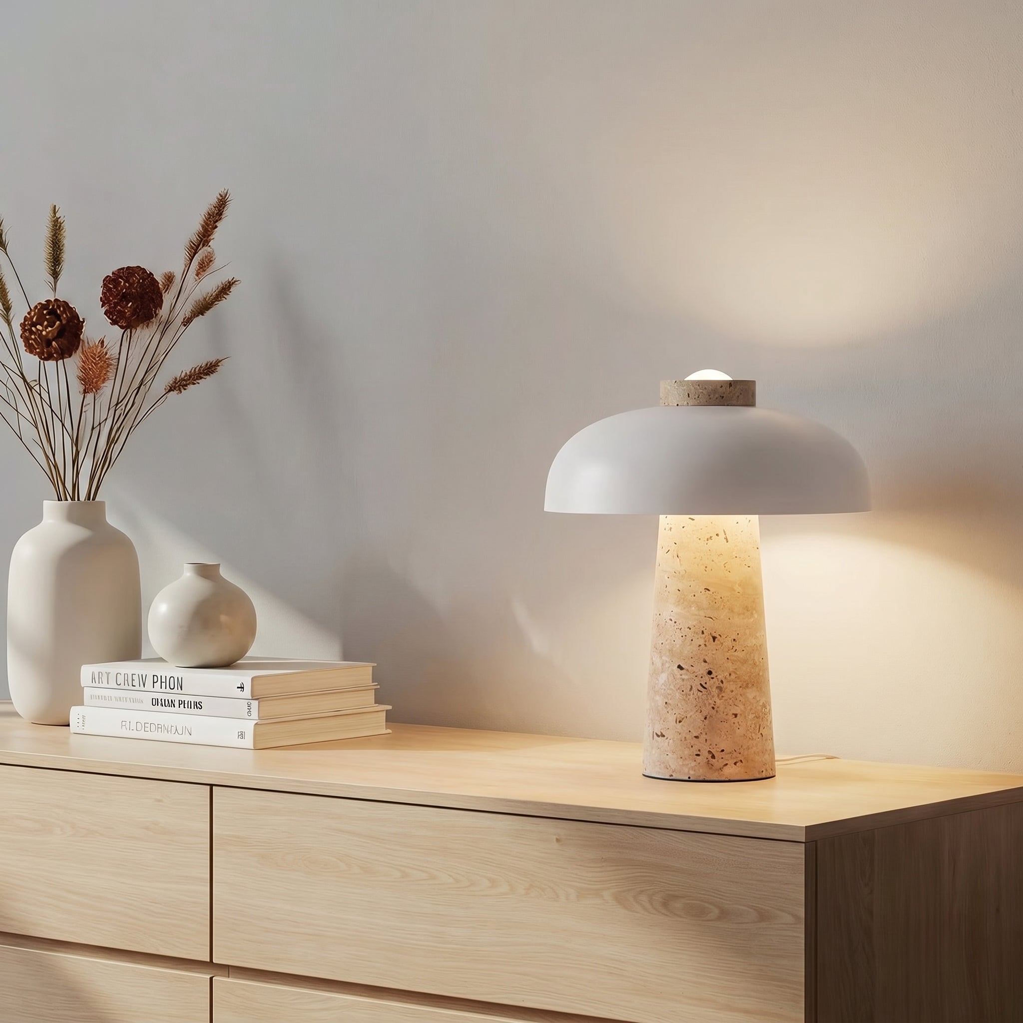 Travertine Designer Table Lamp