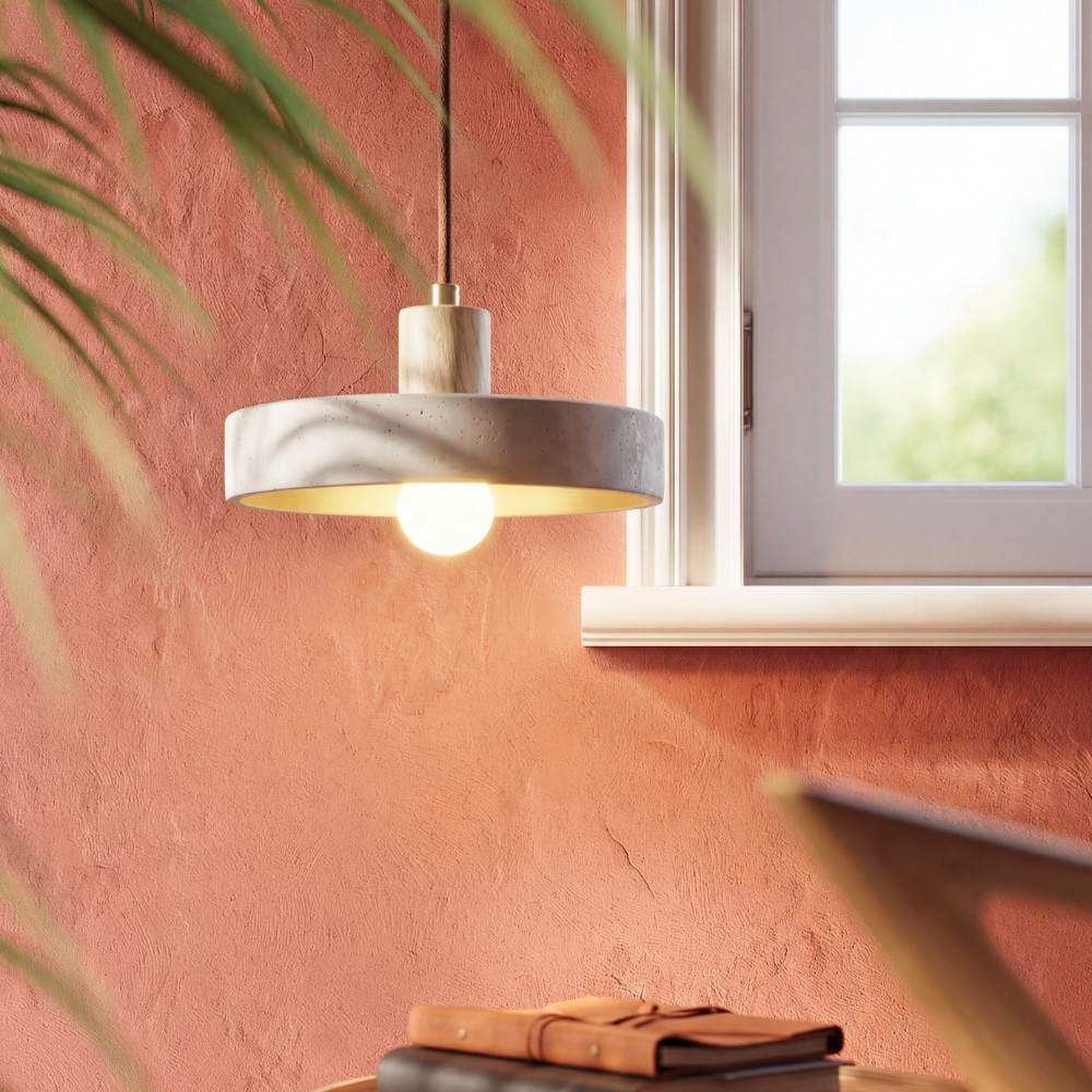 Travertine Bauhaus Pendant Light