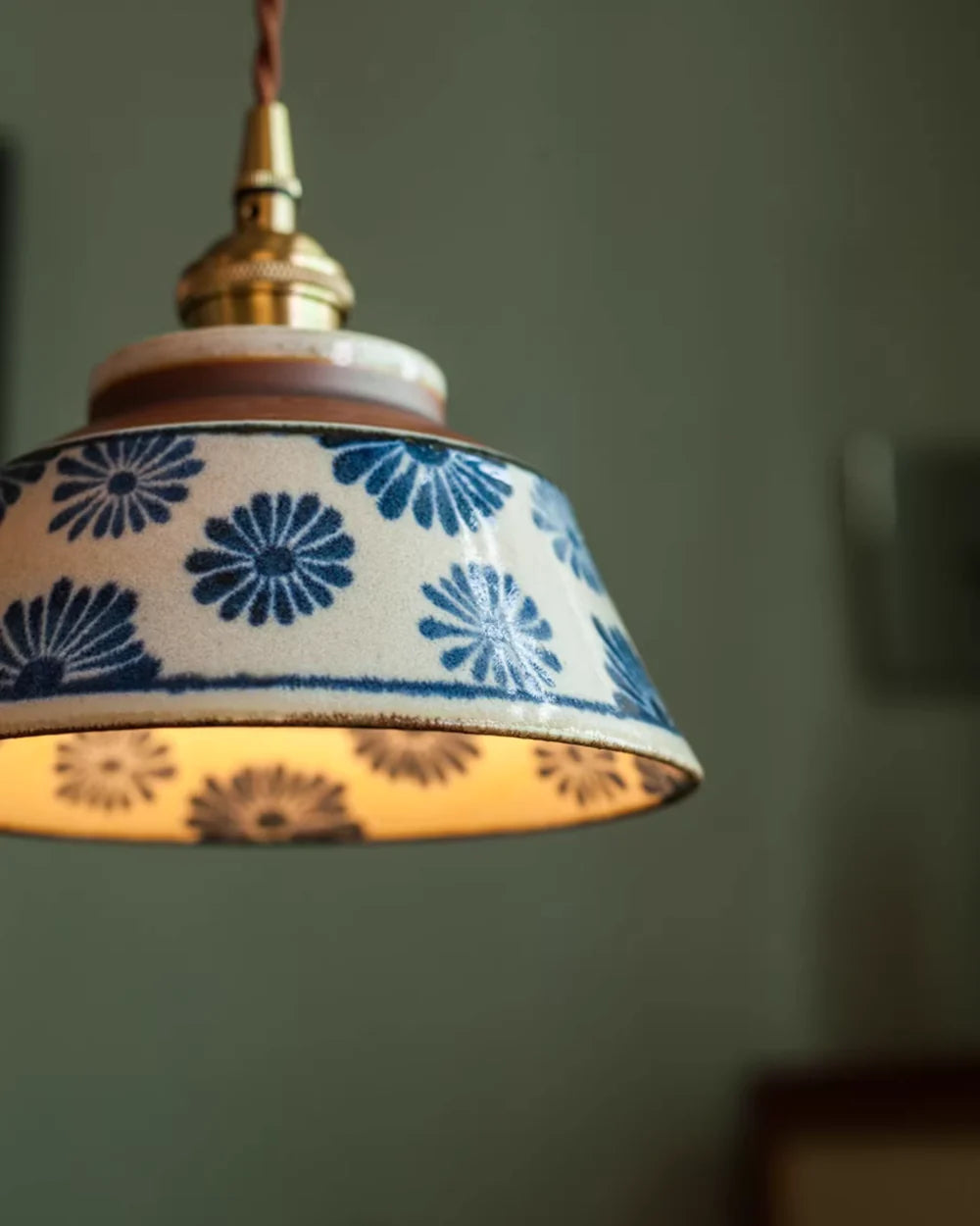 Vintage Ceramic Pendant Light