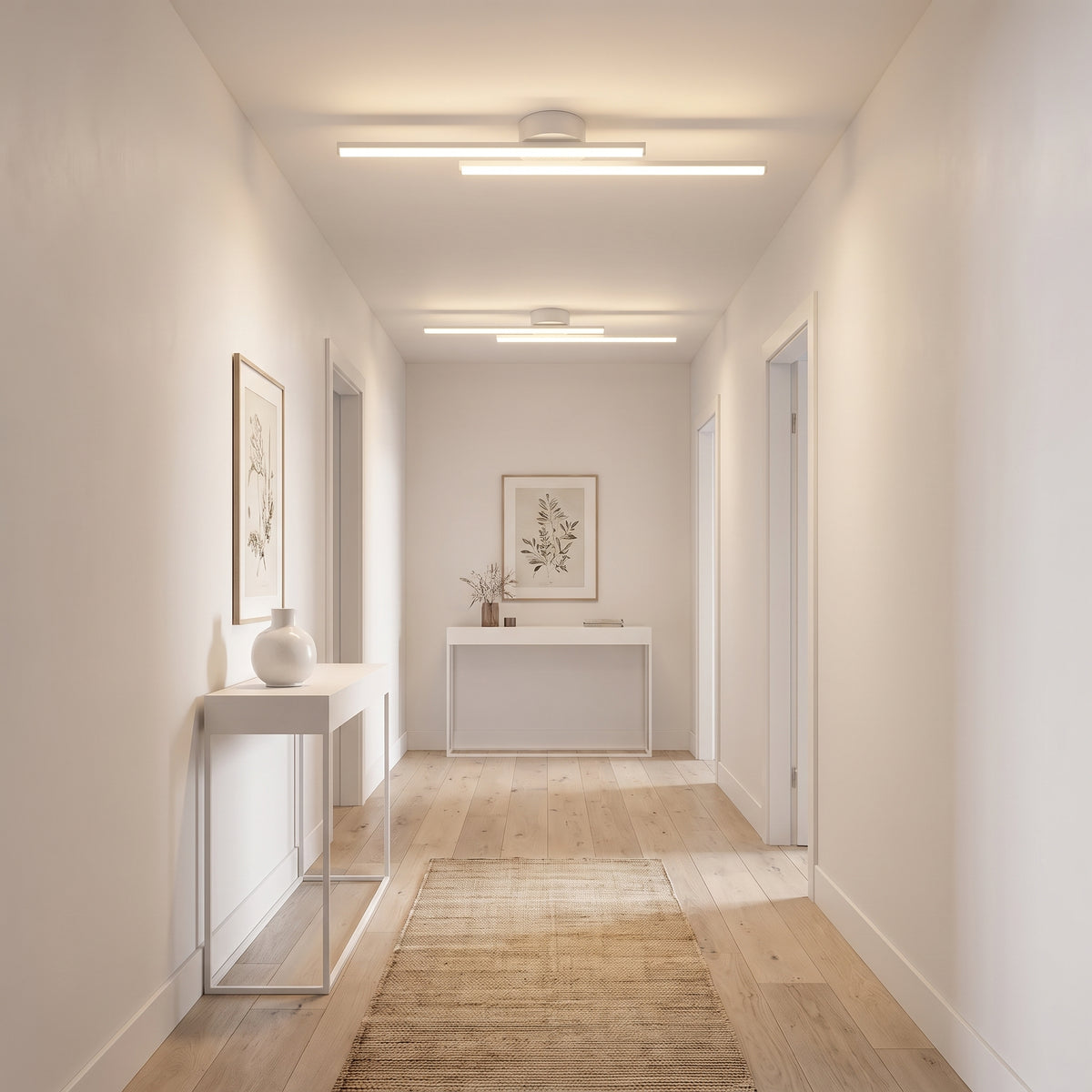 Plafonnier de couloir avec variateur à télécommande