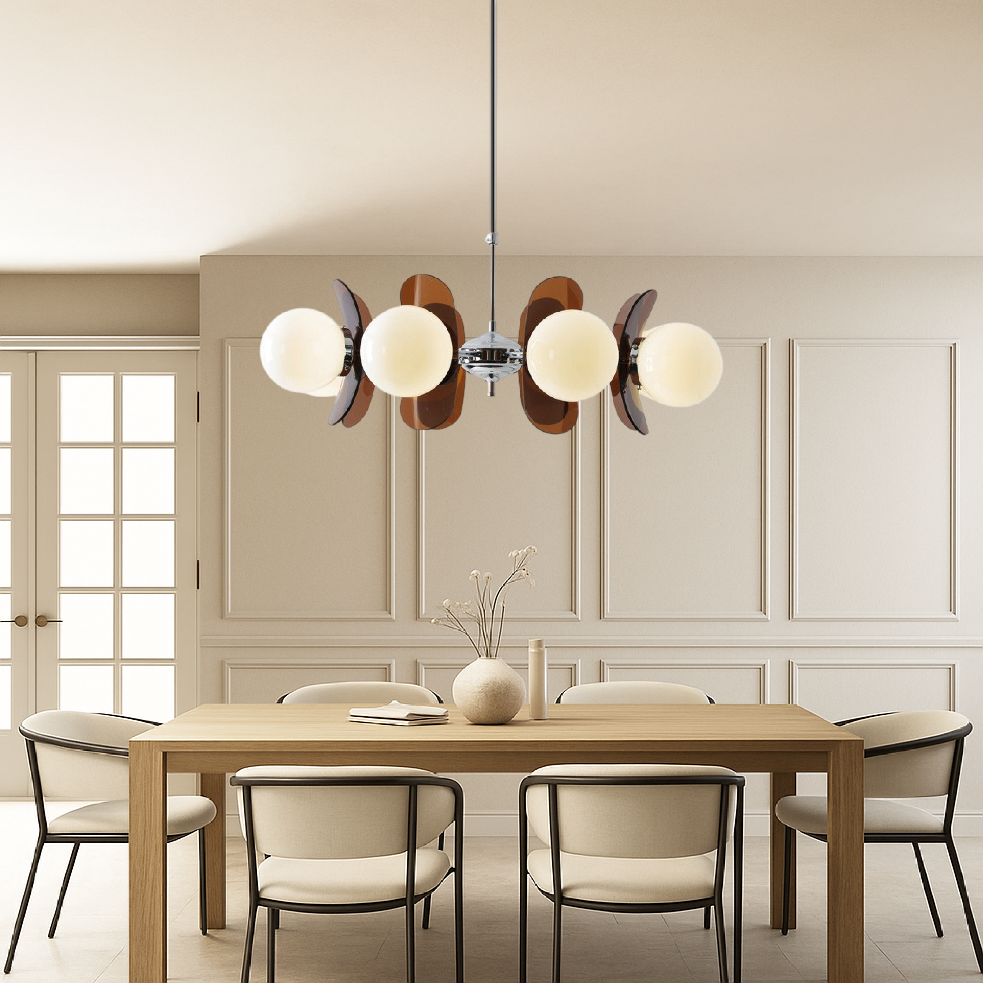 Żyrandol w stylu Bauhaus