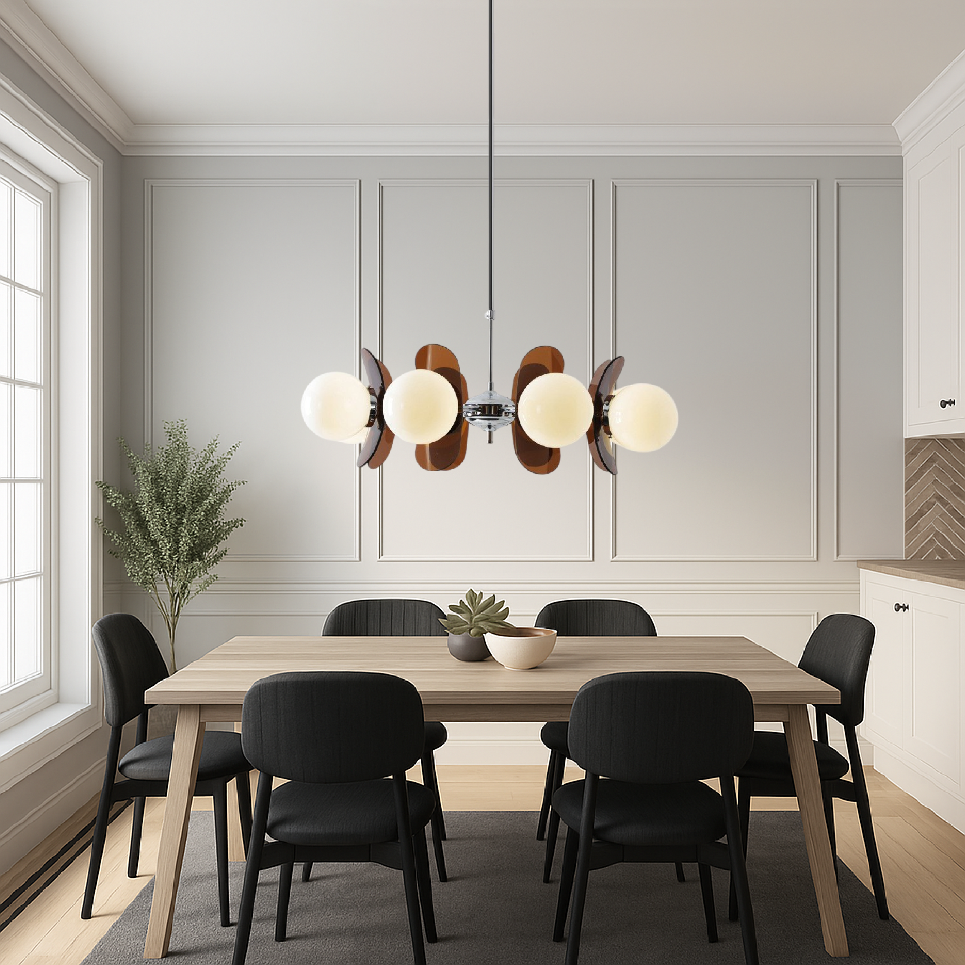 Żyrandol w stylu Bauhaus