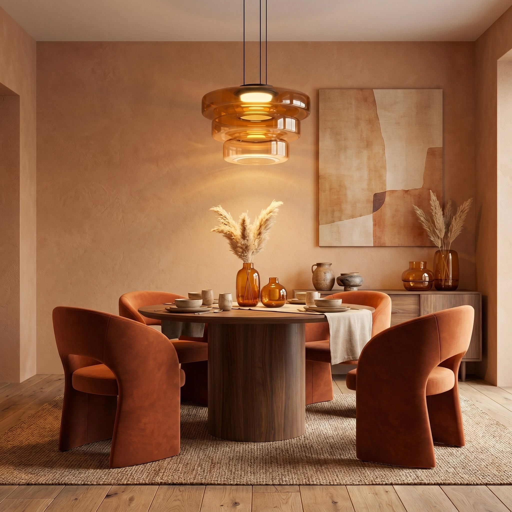 Danish Glass Bauhaus Pendant Light
