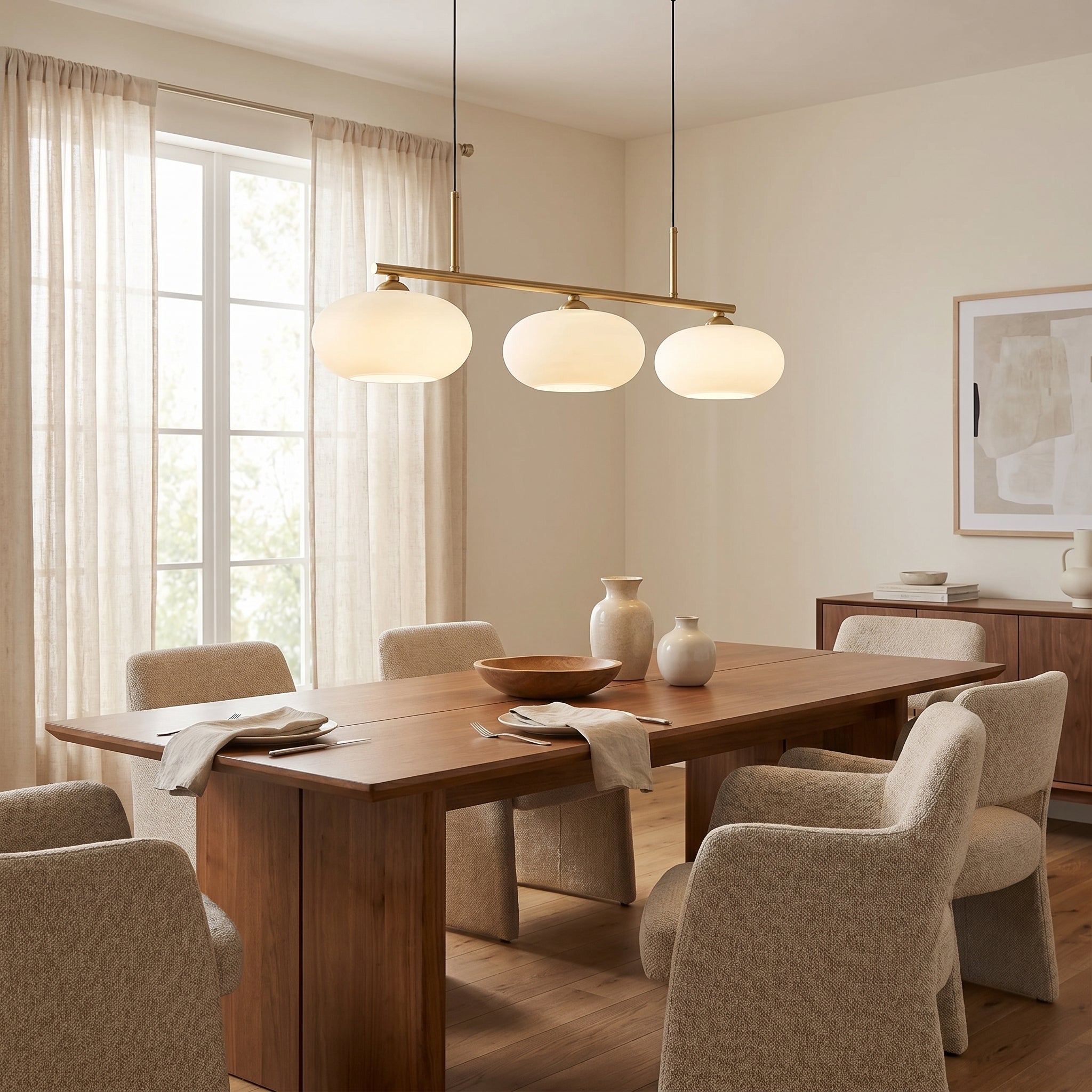 Lámpara colgante Bauhaus de tres brazos