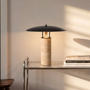 Lampe à poser Calypso en travertin