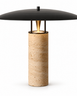 Lampada da tavolo Calypso in travertino
