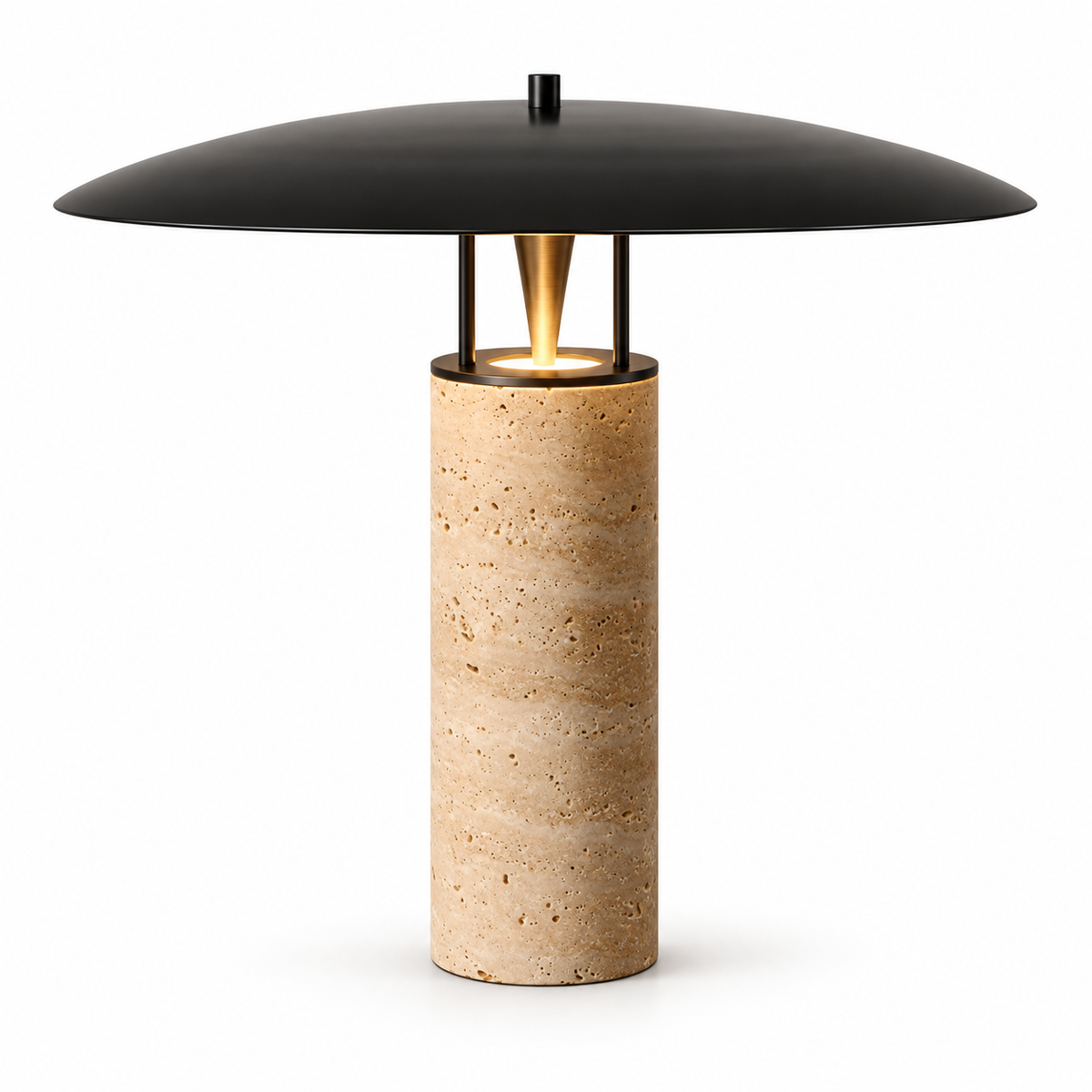 Lampe à poser Calypso en travertin