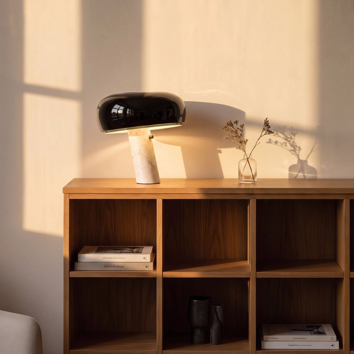 Lampe à poser Cupola en marbre blanc