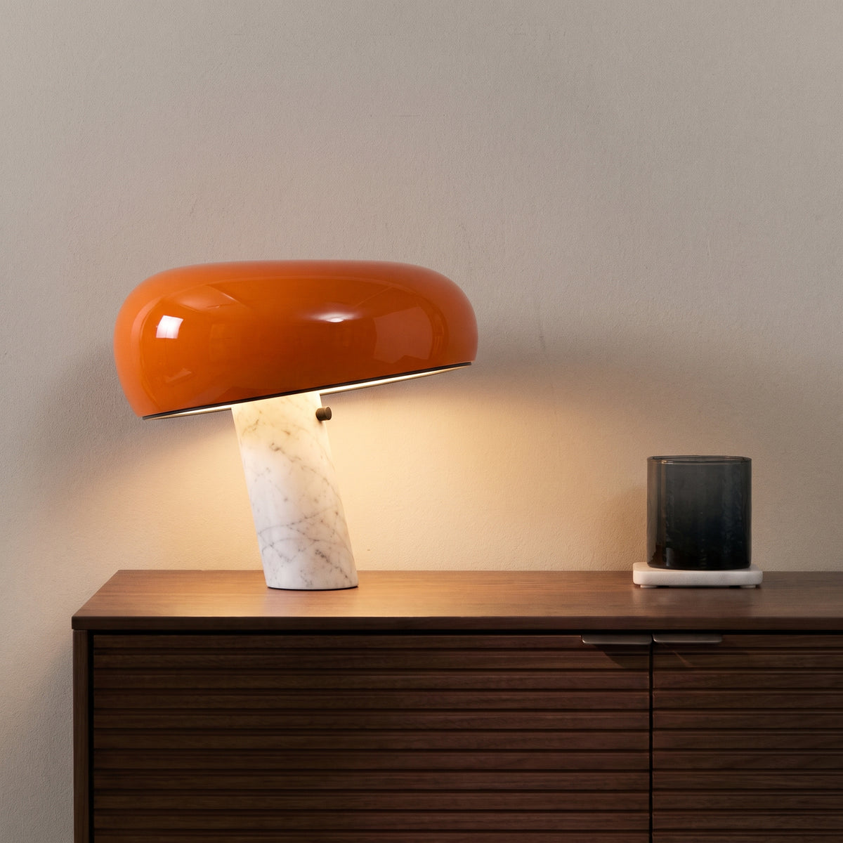 Lampe à poser Cupola en marbre blanc