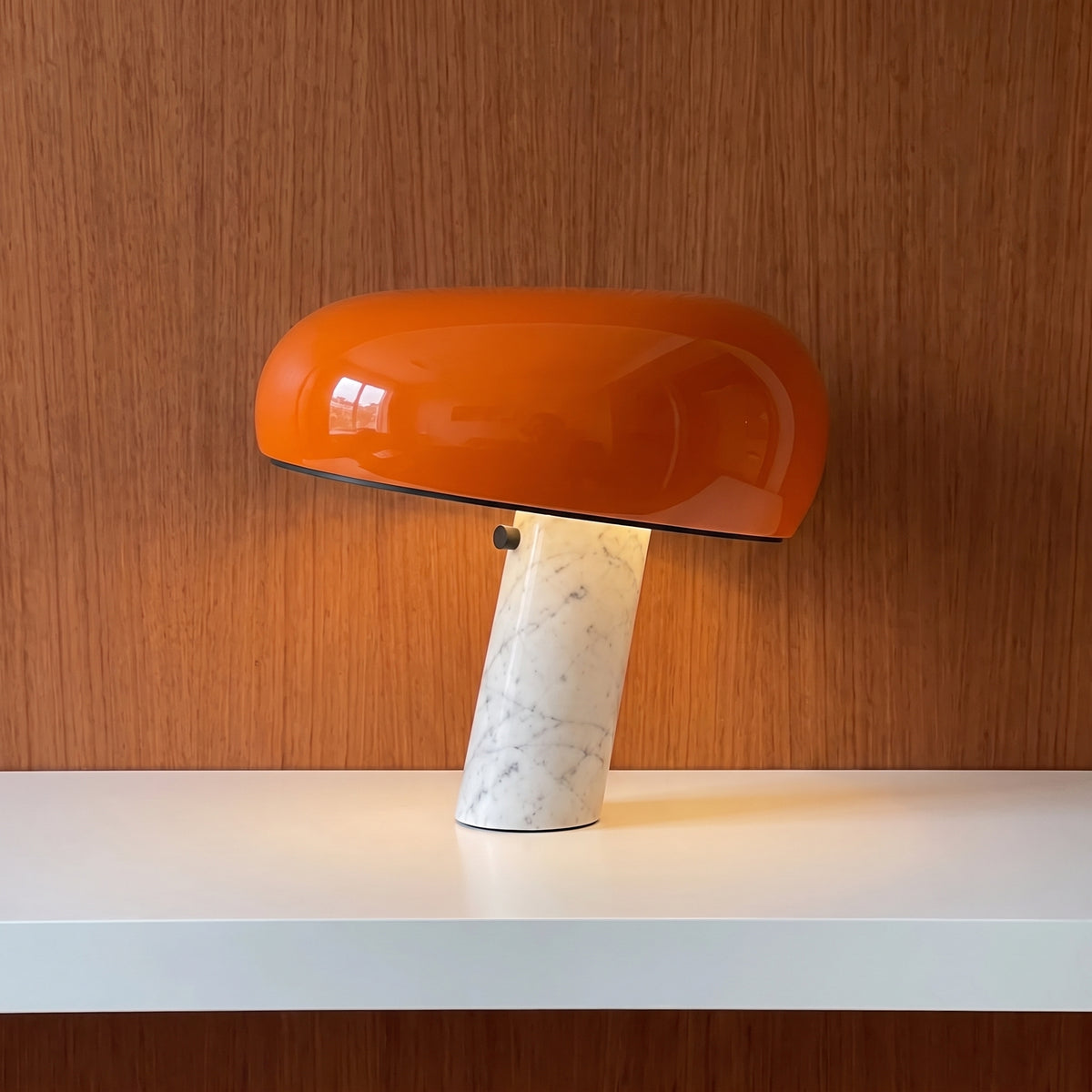 Lampe à poser Cupola en marbre blanc