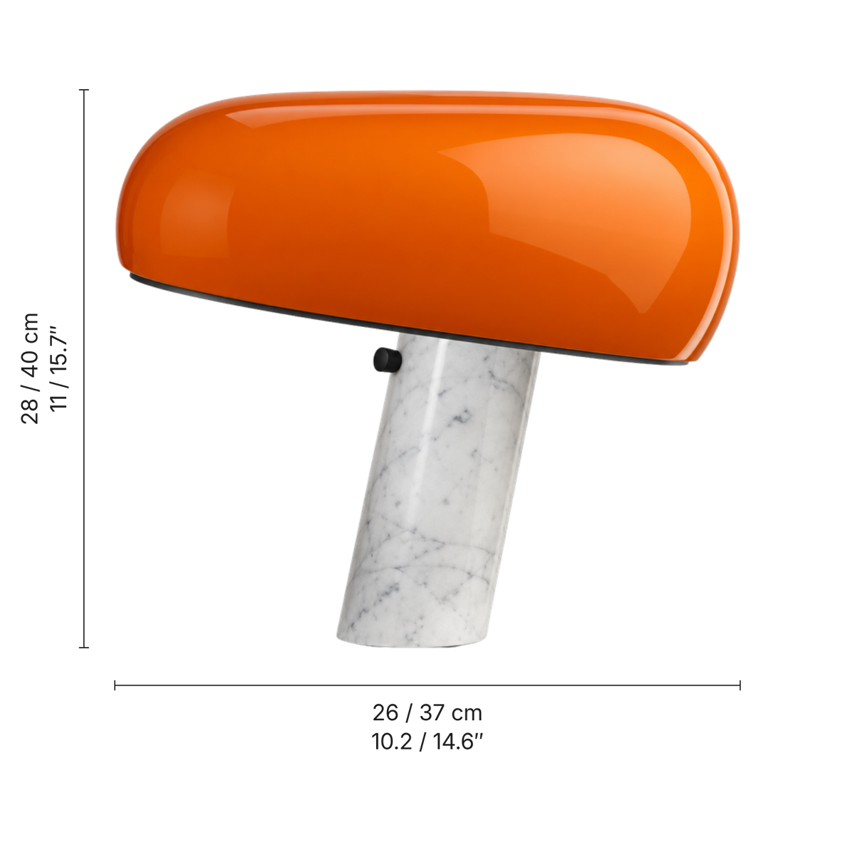 Lampe à poser Cupola en marbre blanc