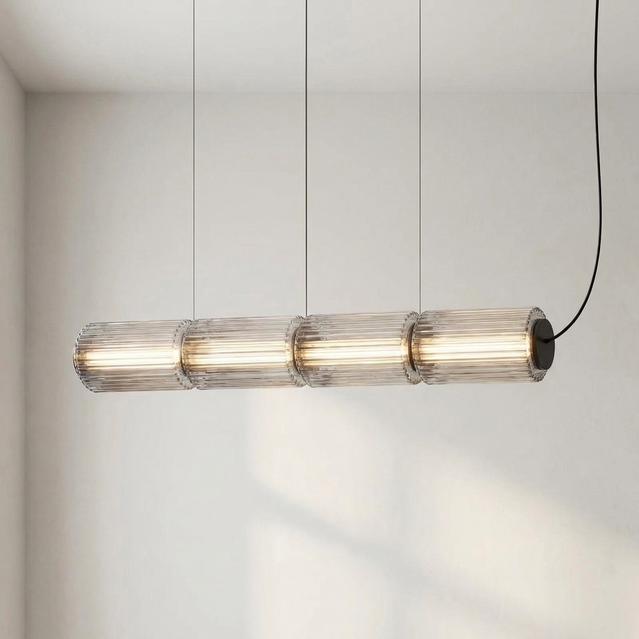 Suspension en verre cylindrique