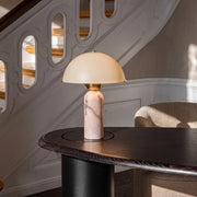 Fiora bordlampe i marmor med svampeform