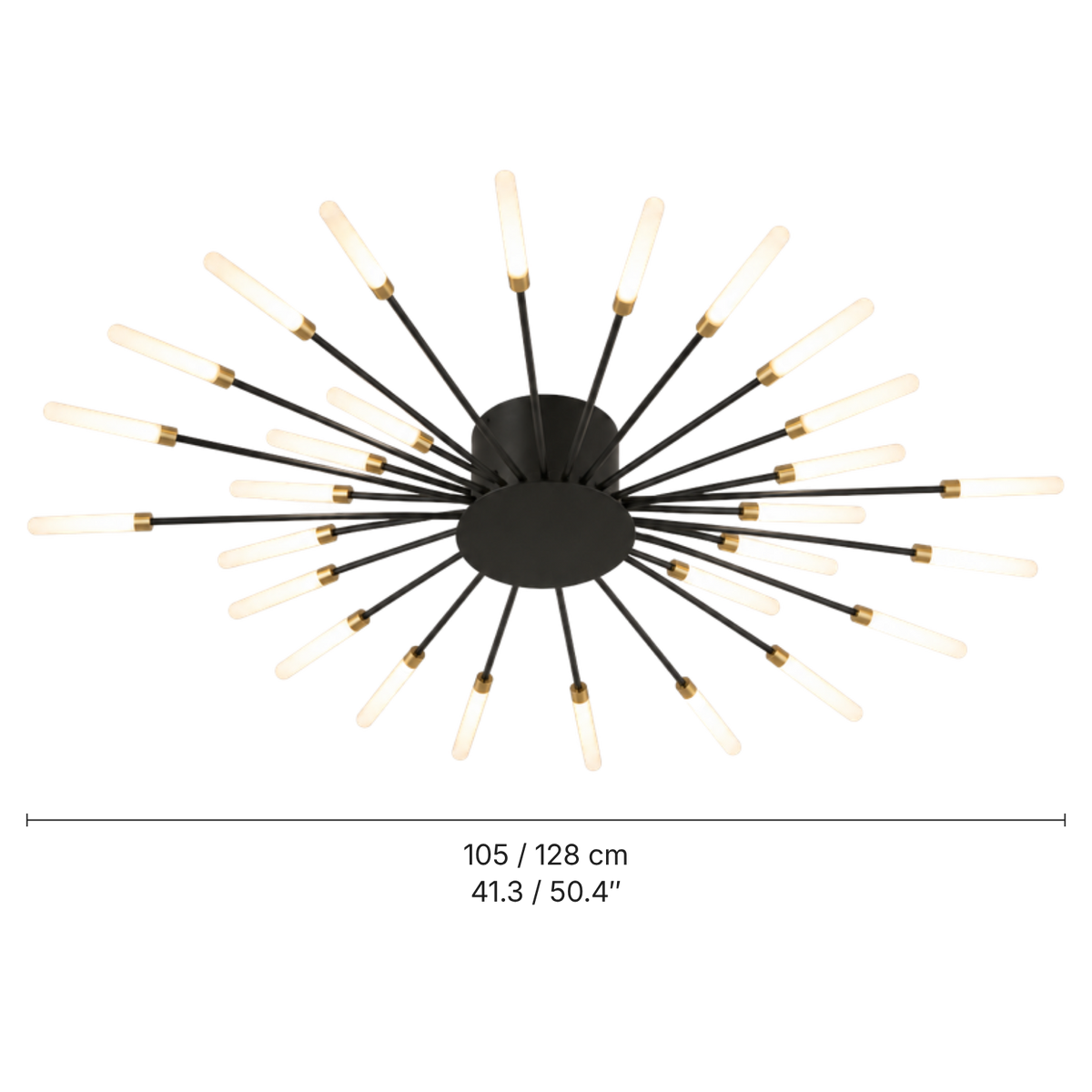Plafonnier en forme de feu d'artifice avec variateur à télécommande