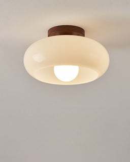 Plafoniera Bauhaus color crema in stile francese
