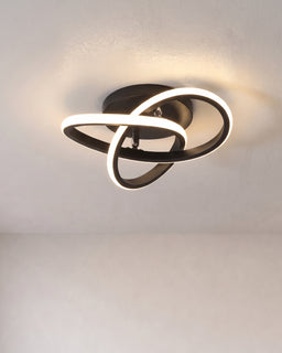 Harure sort loftslampe, dæmpbar med fjernbetjening