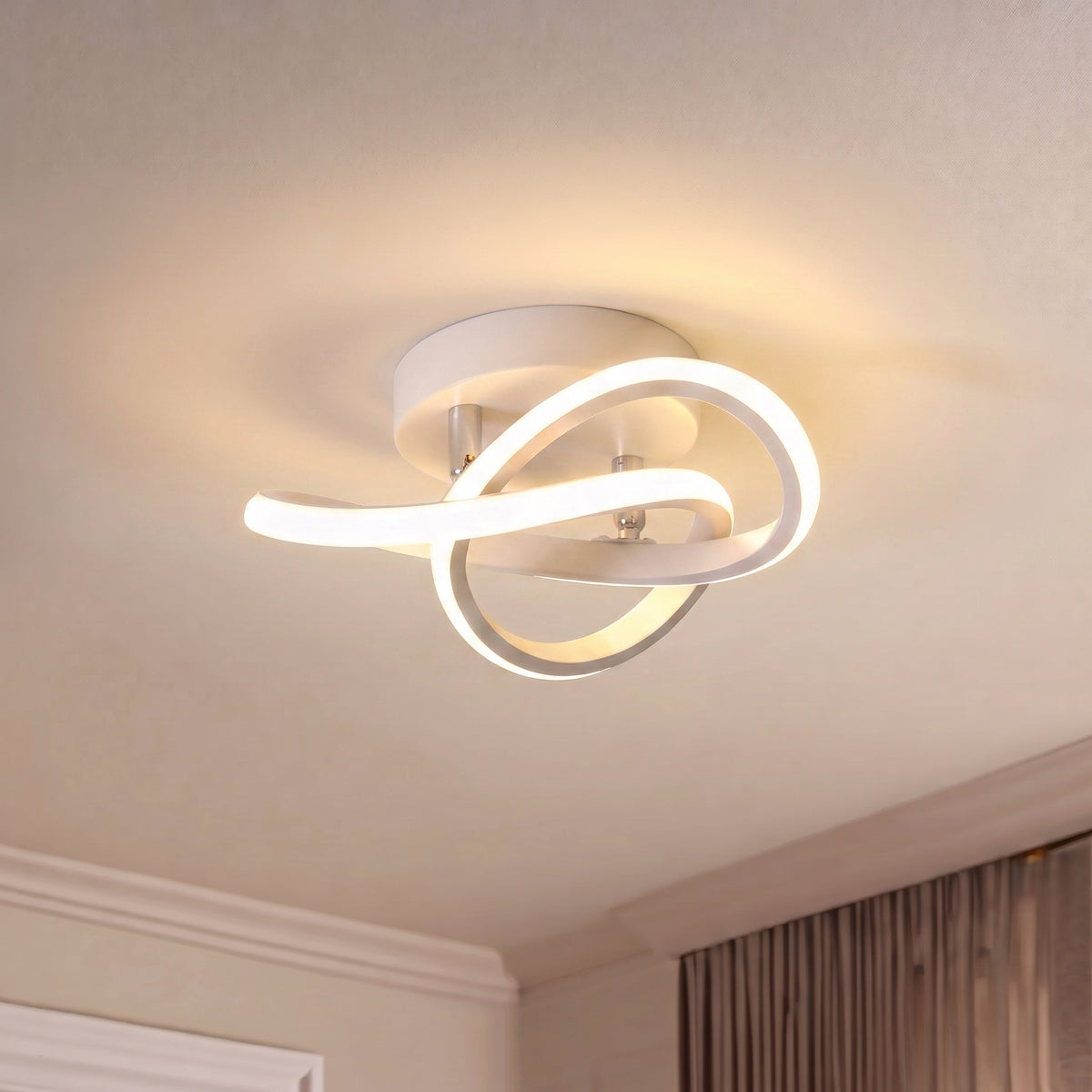 Plafonnier Harure blanc avec variateur à télécommande