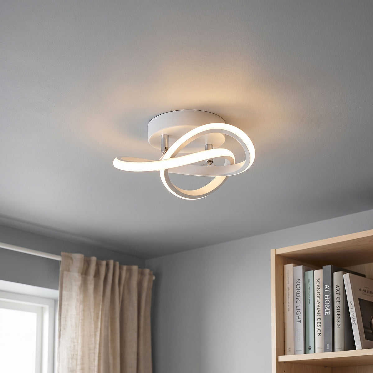 Plafonnier Harure blanc avec variateur à télécommande
