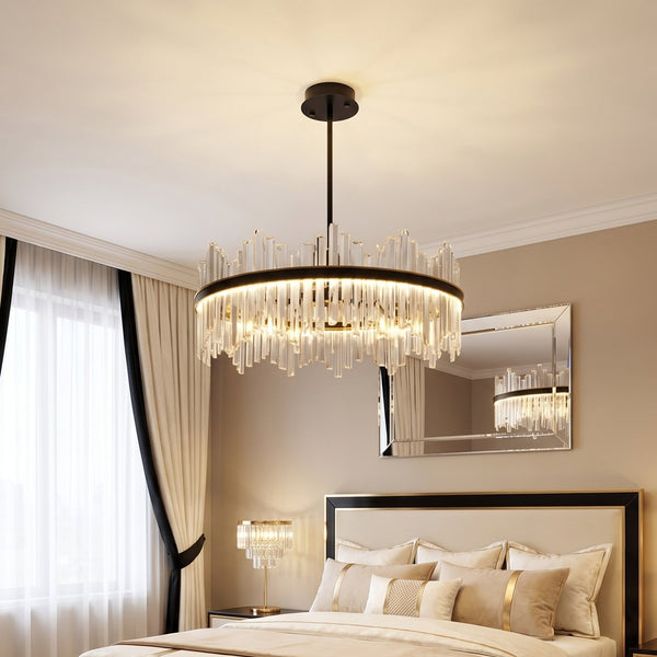 Terri Crystal Black Chandelier