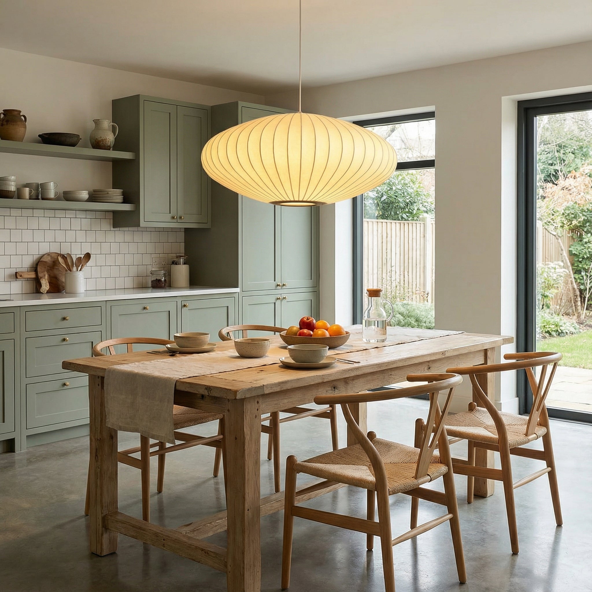 Italiaanse hanglamp van zijde