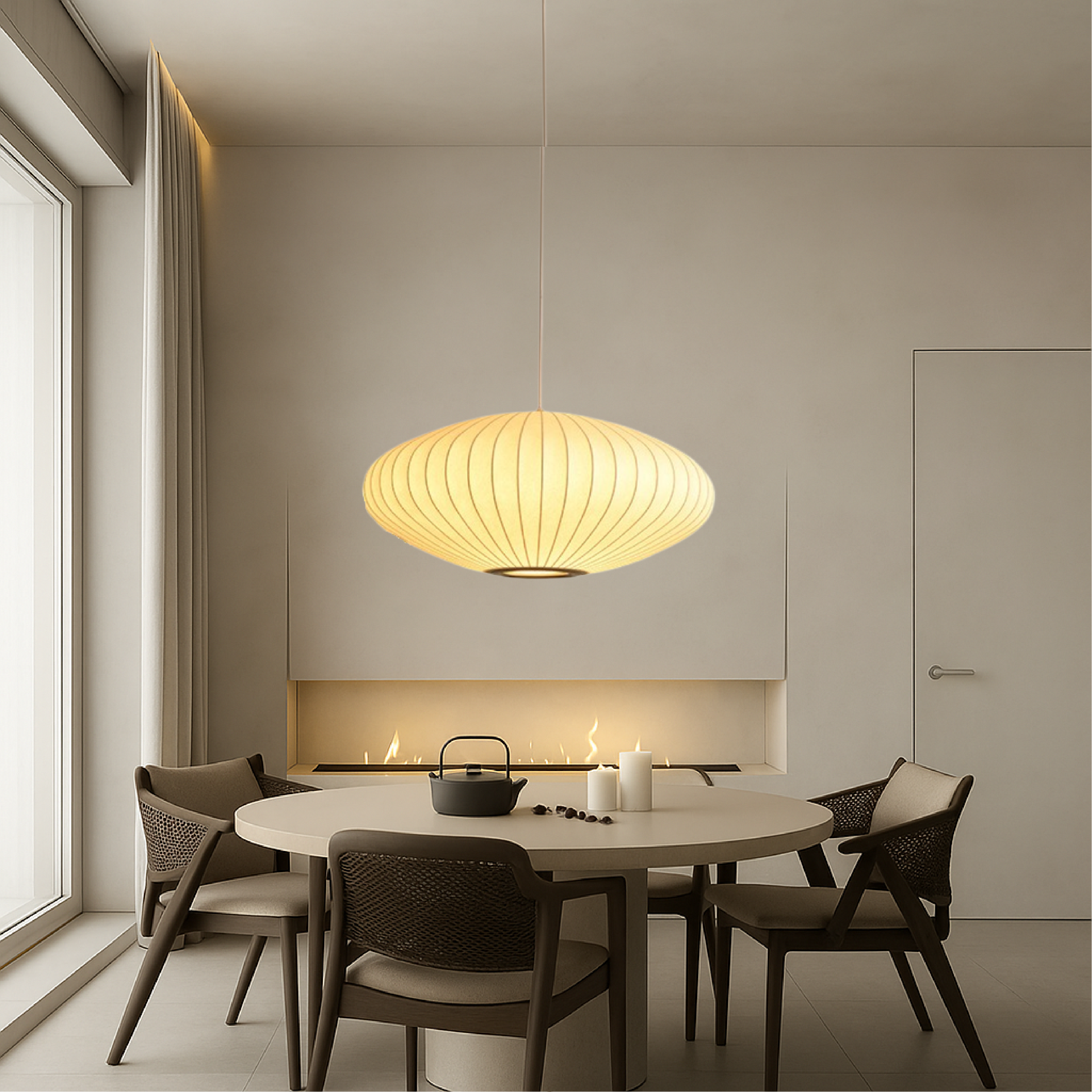Italiaanse hanglamp van zijde