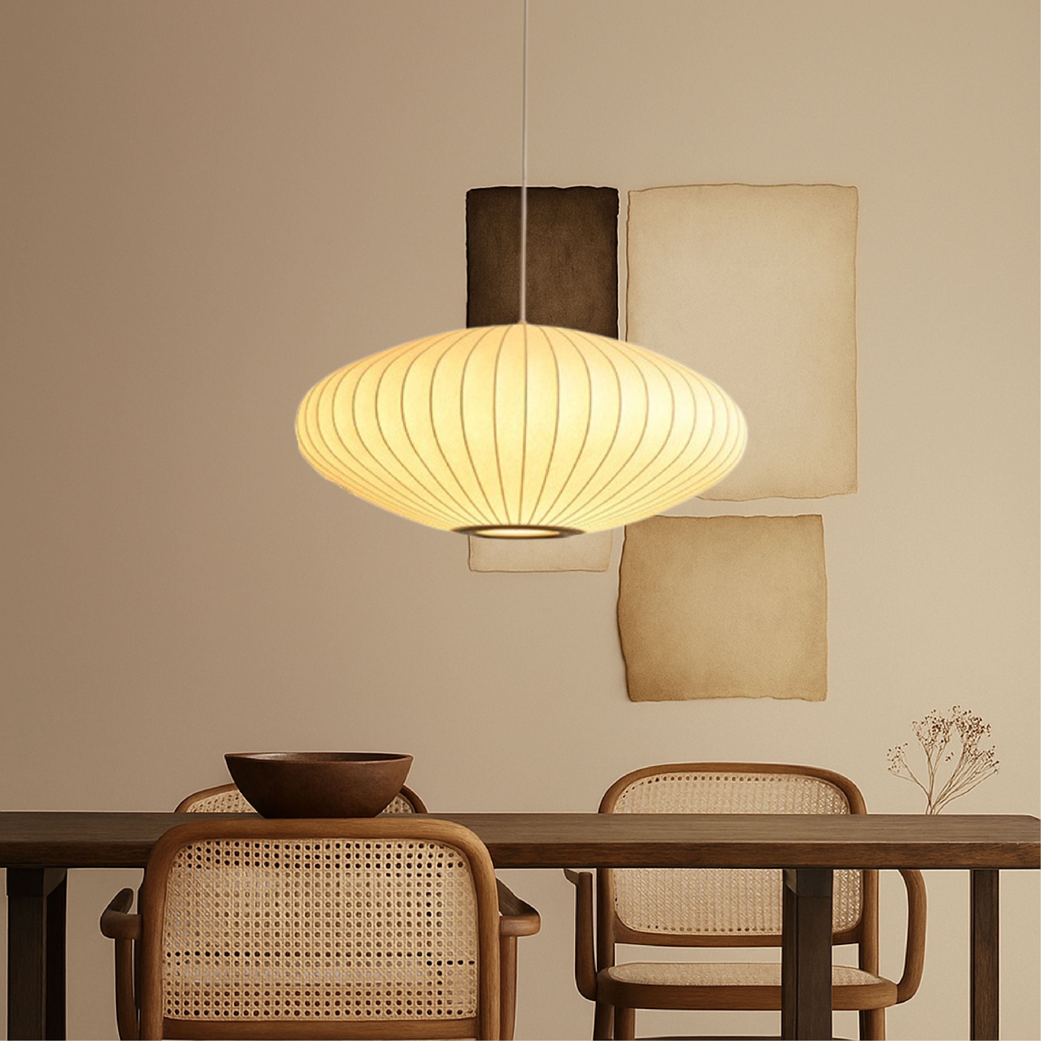 Italiaanse hanglamp van zijde