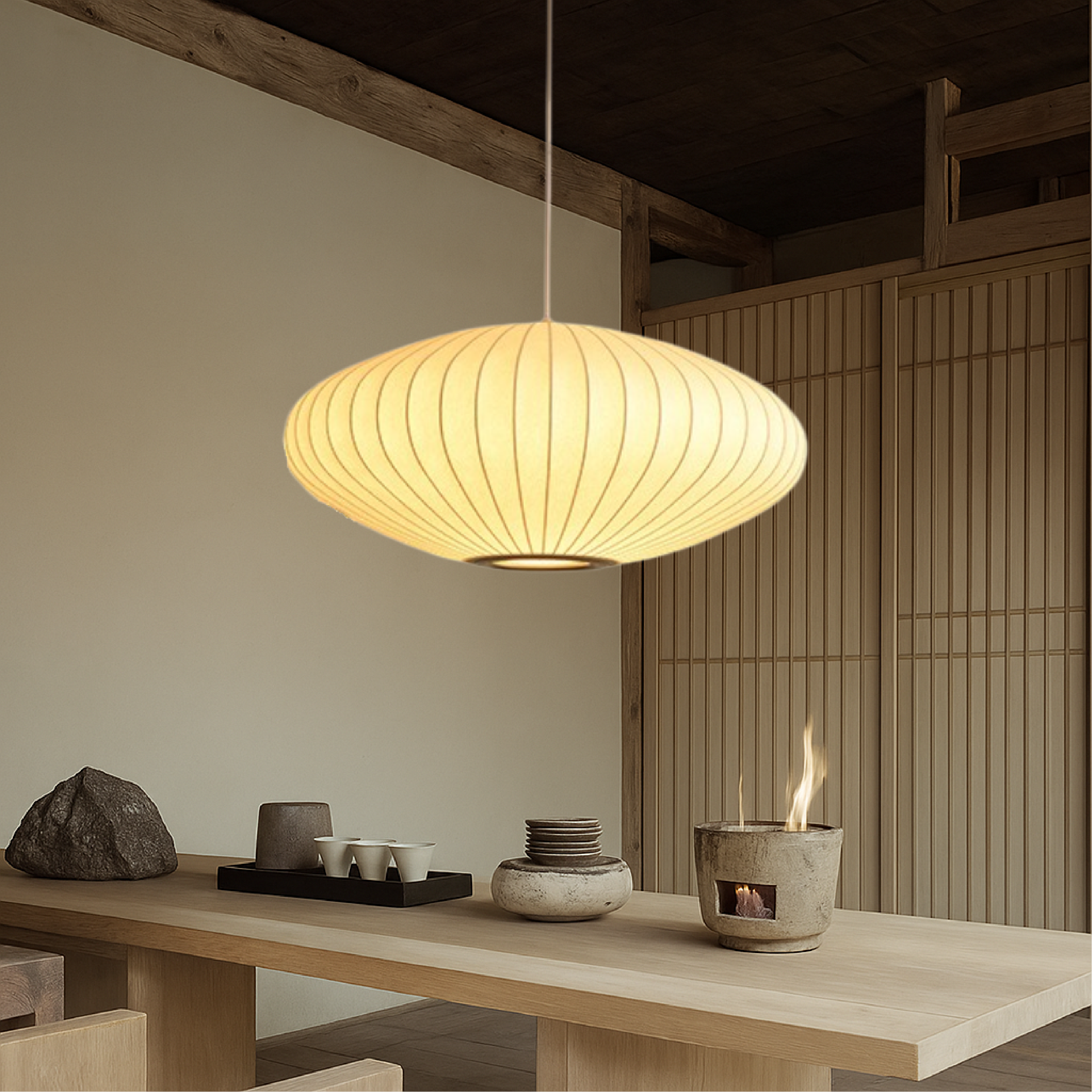 Italiaanse hanglamp van zijde
