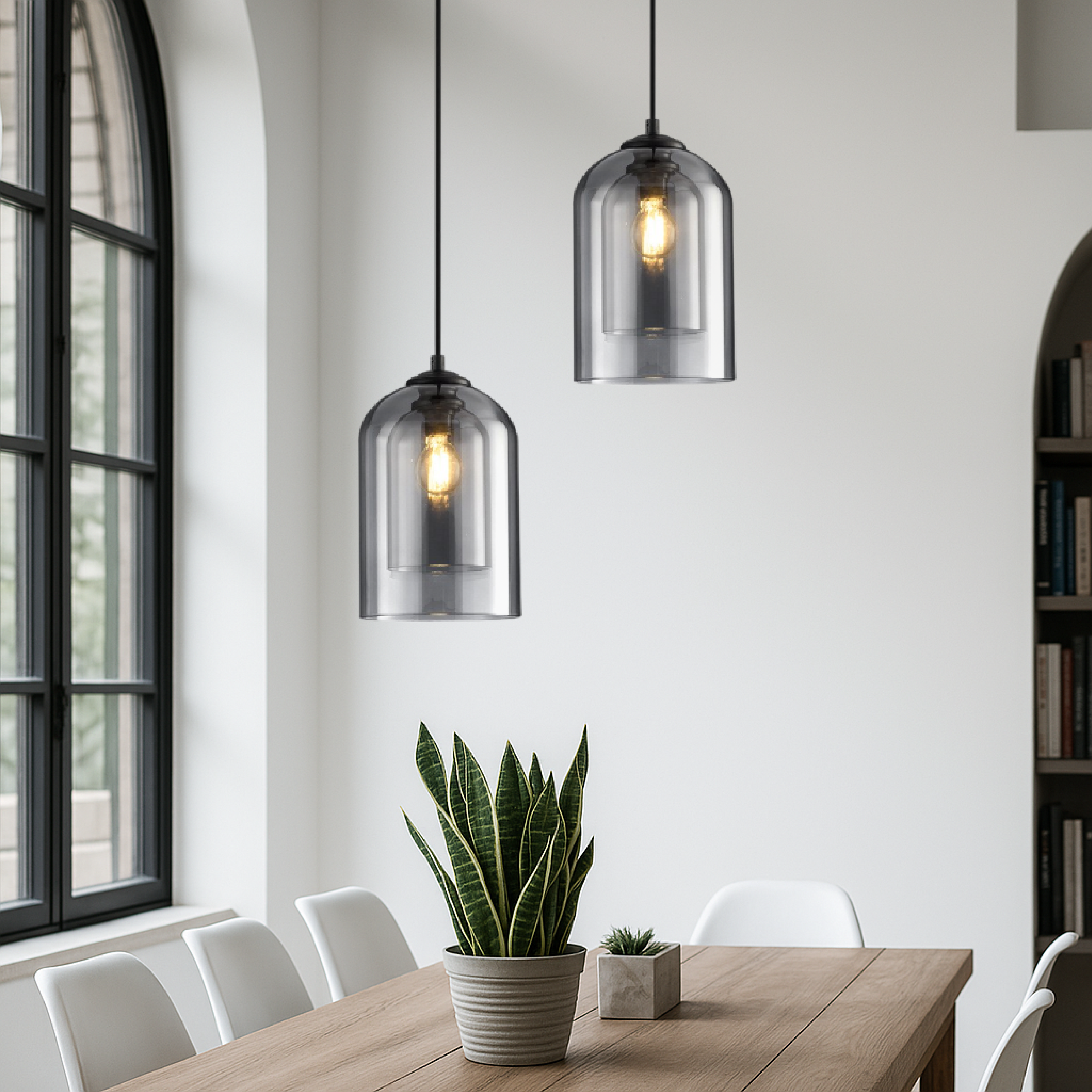 Janis pendellampa i glas