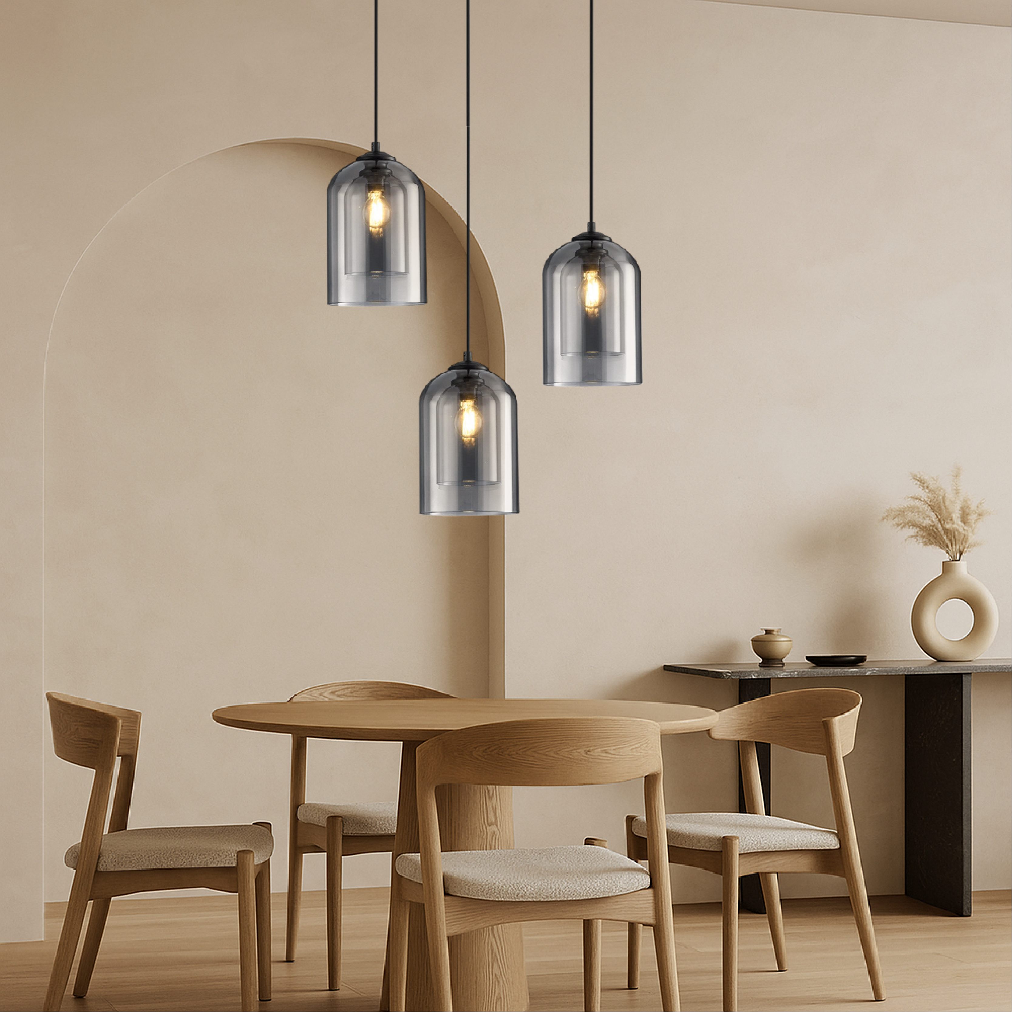 Janis pendellampa i glas