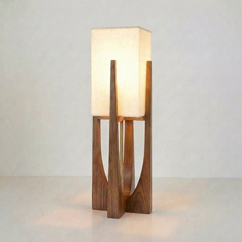 Gulvlampe i japansk wabi-sabi-stil