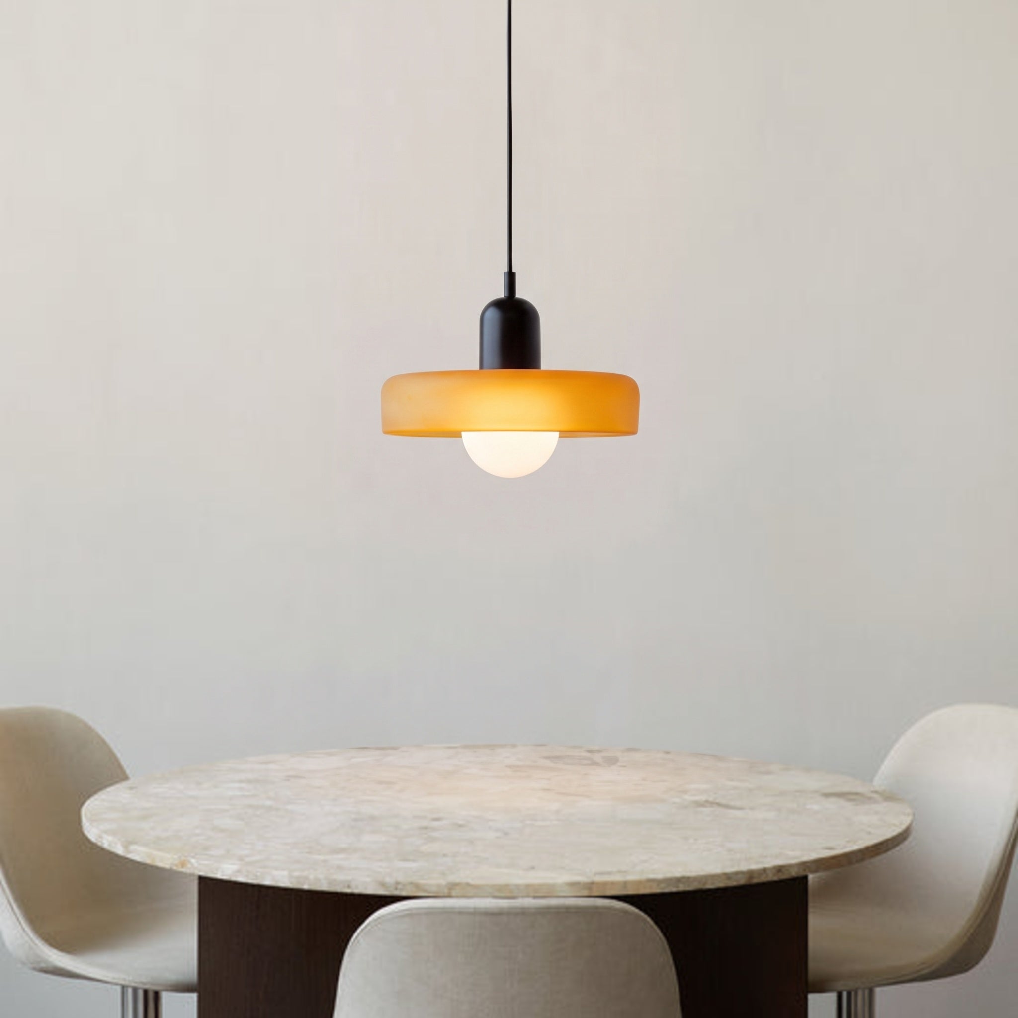 Bauhaus Colored Glass Pendant Light