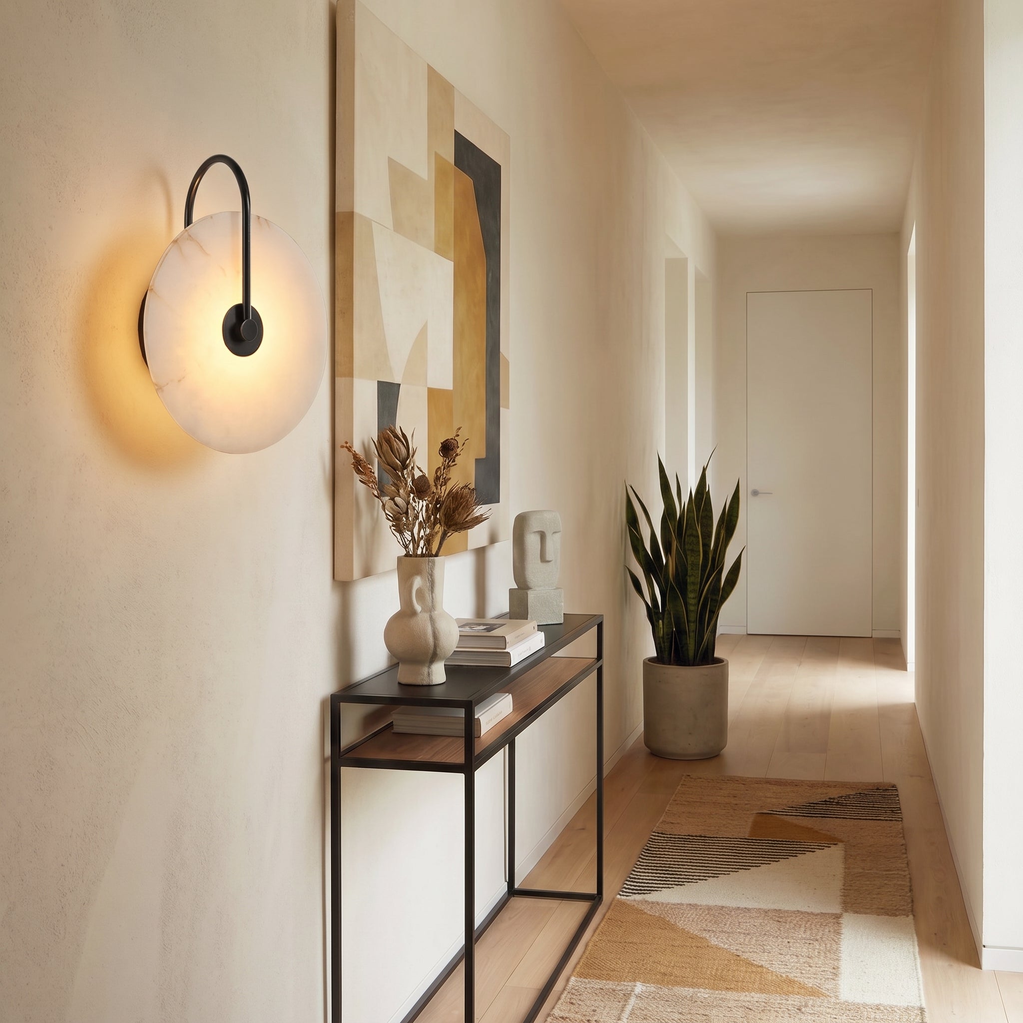 Lampada da parete a LED in marmo Alab